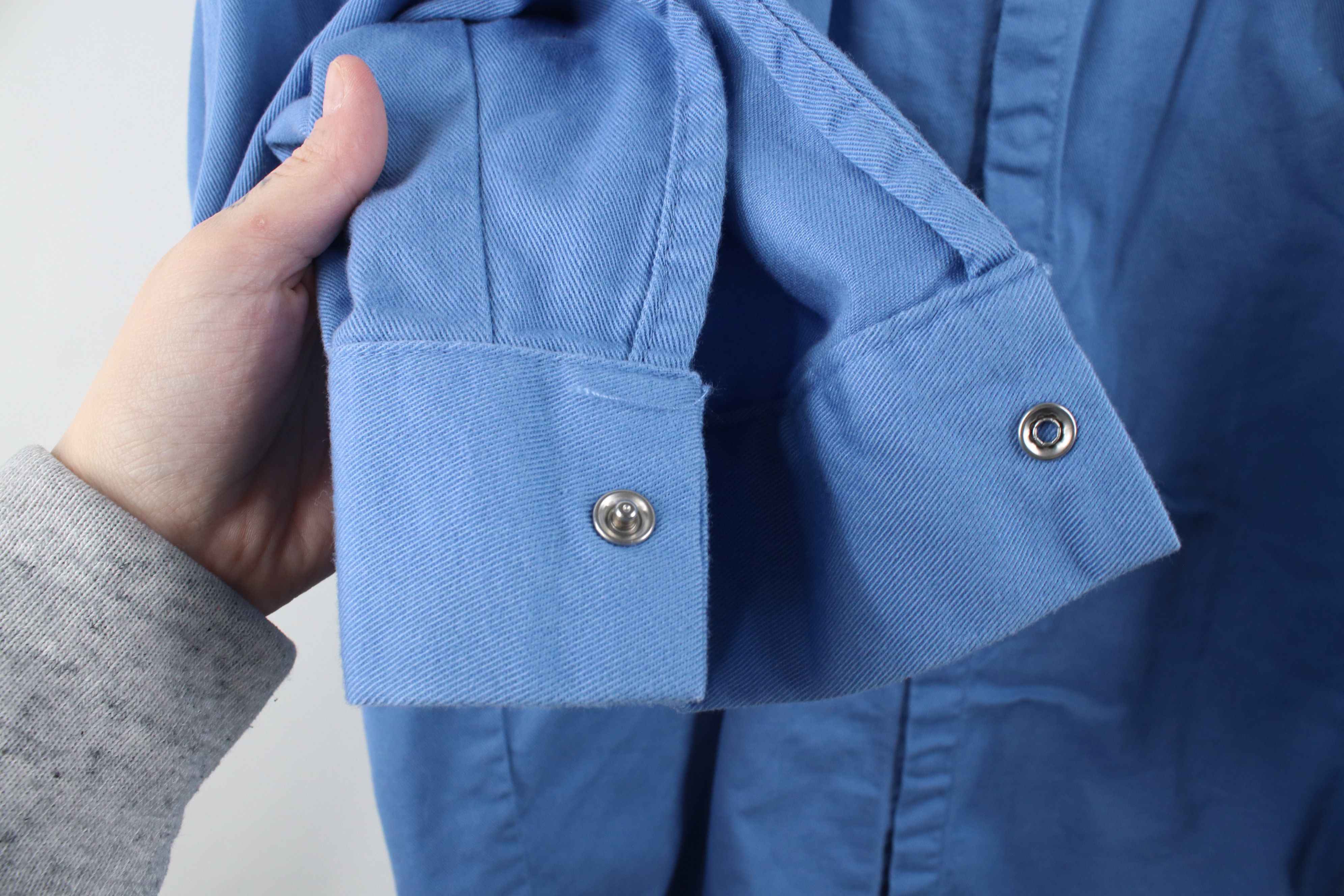 Vintage Bulwark FR Fire Flame Resistant Twill Snap Button Shirt Size US L / EU 52-54 / 3 - 8 Thumbnail