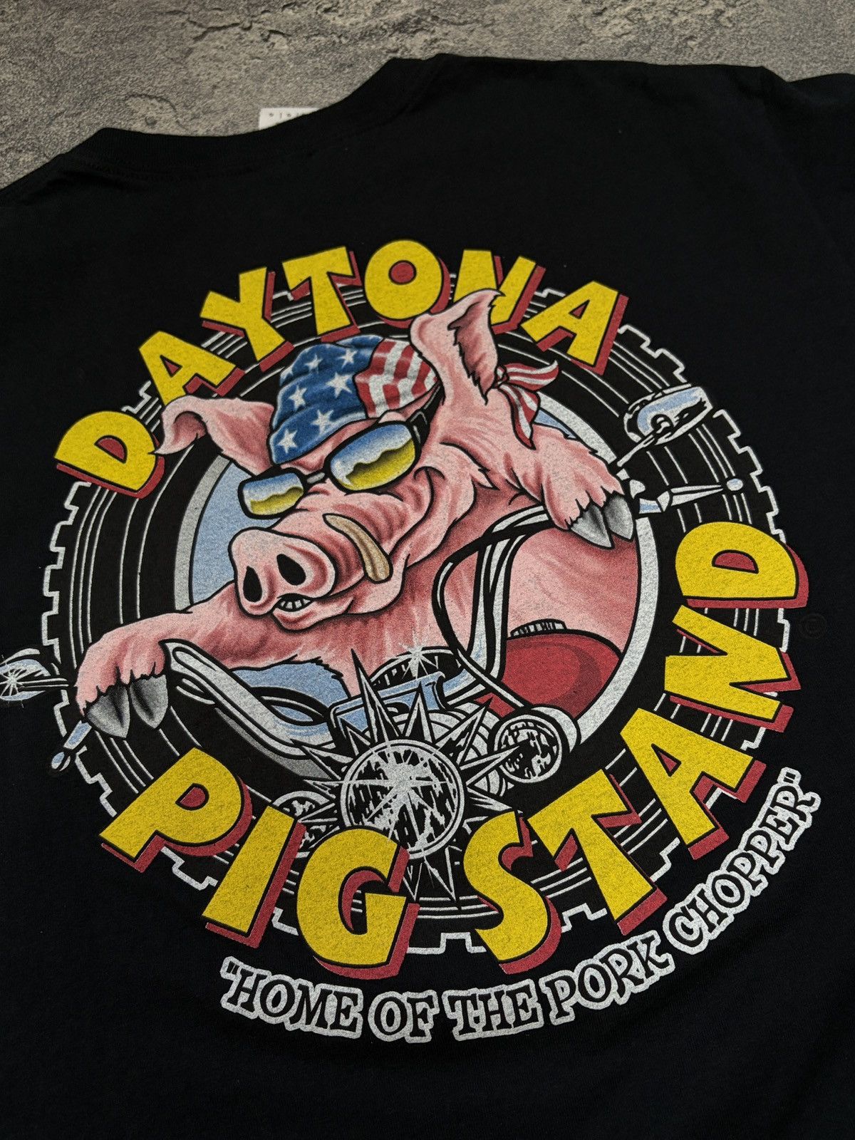 Gildan Vintage Daytona Pig Stand Home of the Pork Chopper Shirt L Size US L / EU 52-54 / 3 - 8 Thumbnail