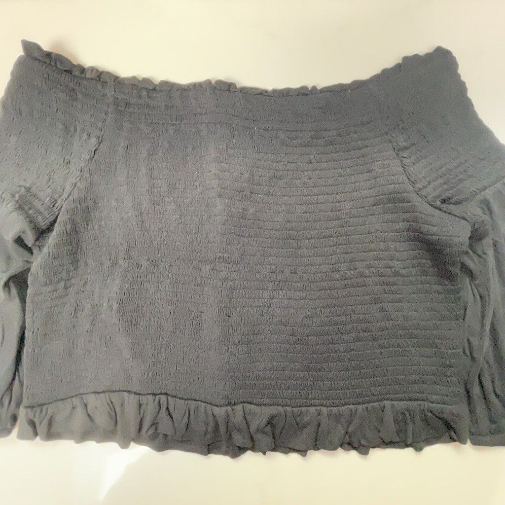 Loft Loft Beach Black Off The Shoulder Top L Coastal Whimsigoth Size L / US 10 / IT 46 - 6 Thumbnail