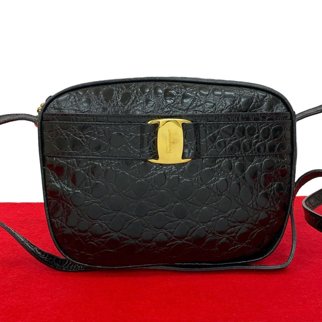Salvatore Ferragamo Salvatore Ferragamo Shoulder Bag Black Leather Size ONE SIZE - 1 Thumbnail