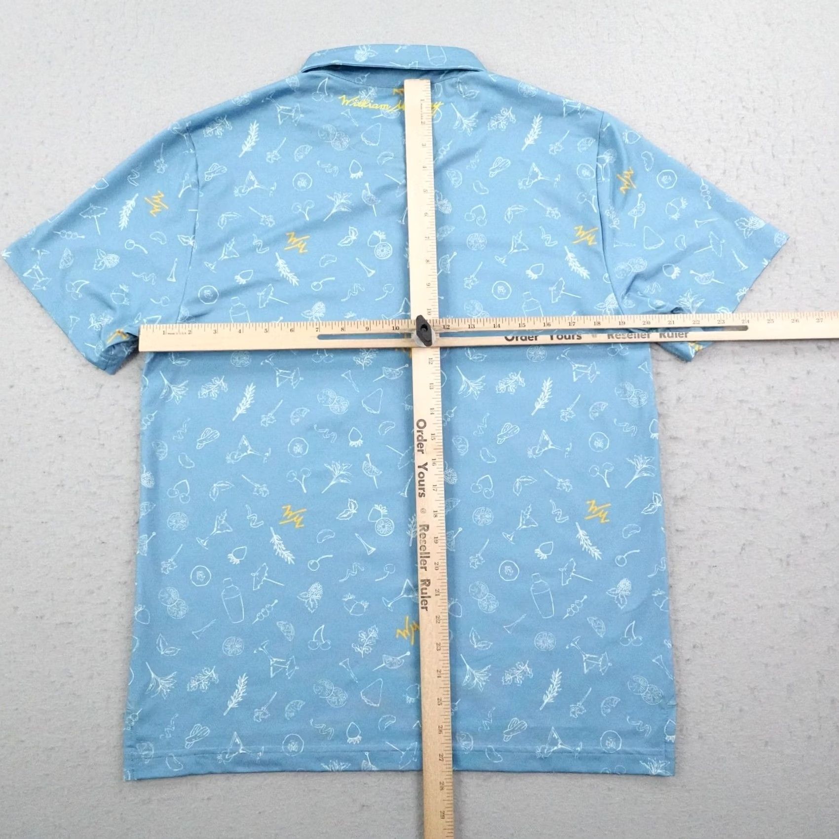 Vintage William Murray Polo Shirt Mens Medium Blue Garnish Pattern Golf Flex Performance Size US M / EU 48-50 / 2 - 5 Thumbnail