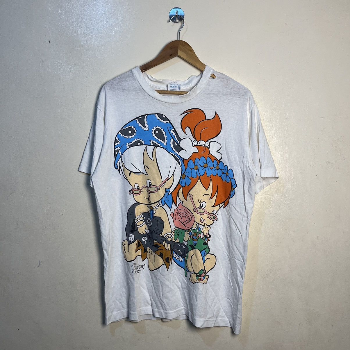 Vintage Vintage 90's Hanna Barbera The Flintstones Shirt Size US L / EU 52-54 / 3 - 1 Thumbnail