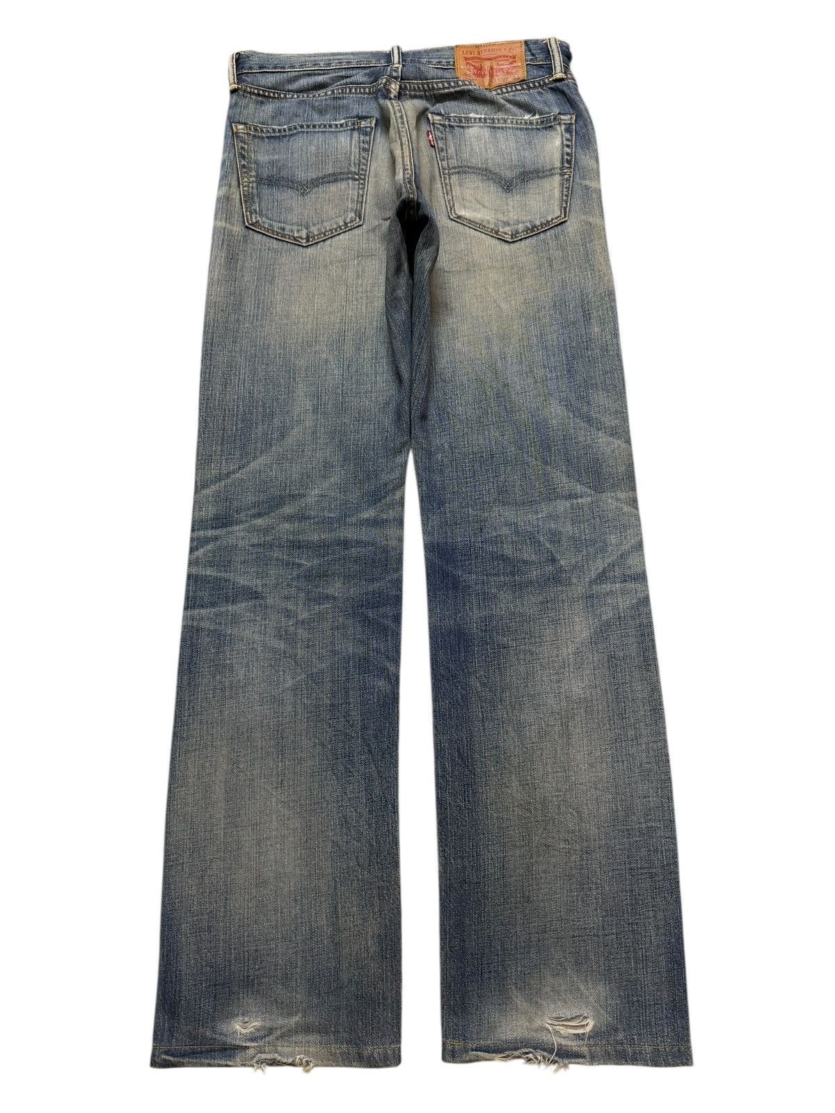 Levi's Vintage Clothing Vintage Y2K Levis 505 Blue Faded Wash Whiskers Distressed Size US 30 / EU 46 - 2 Thumbnail