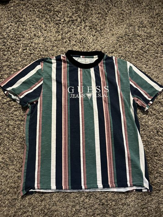 Vintage guess hotsell striped t shirt