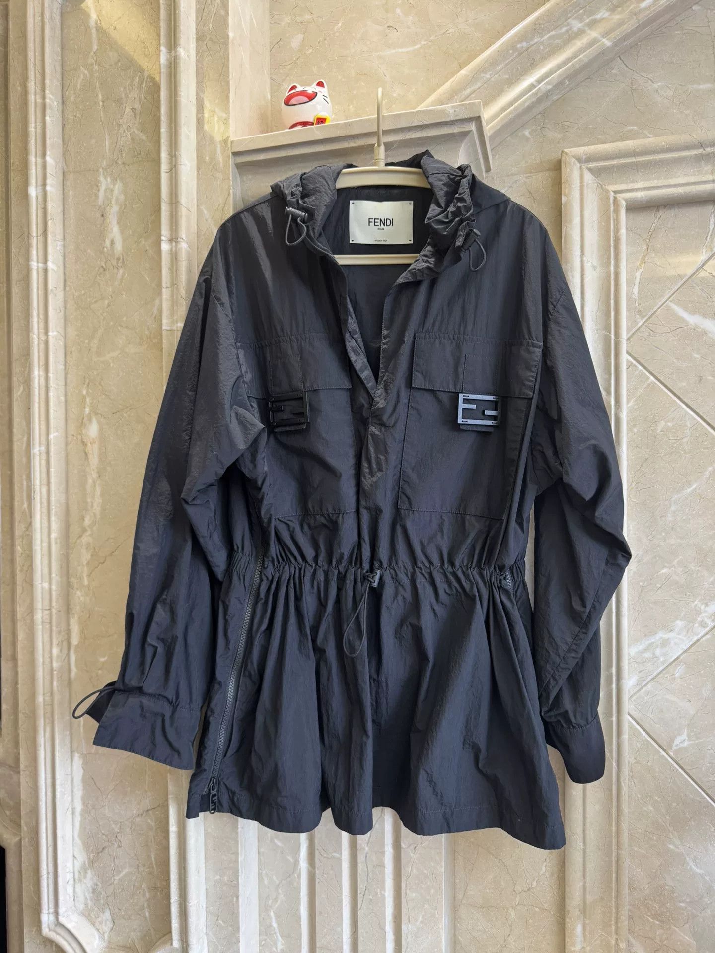 Fendi FENDI Black Hooded Jacket M Size US M / EU 48-50 / 2 - 1 Thumbnail