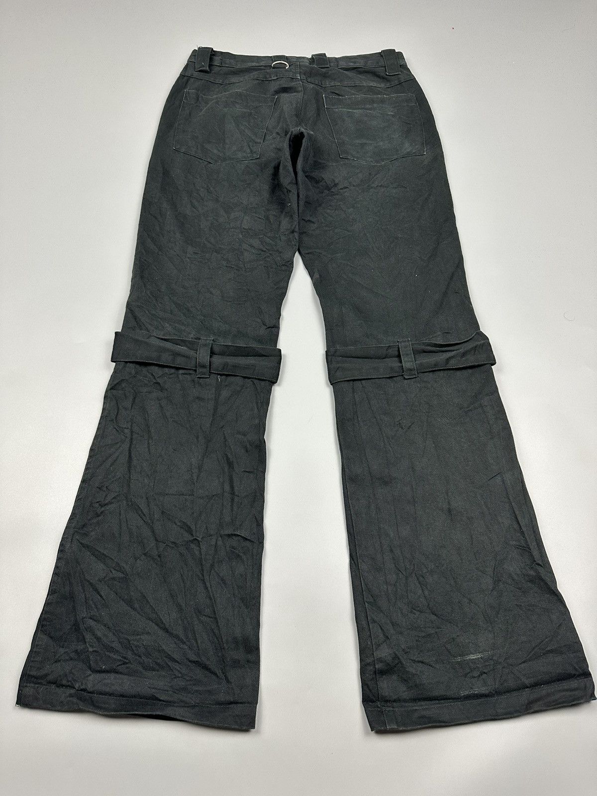 If Six Was Nine × Le Grande Bleu (L.G.B.) 🔥Flared🔥 Secret Agents Bondage Punk Flared Pants Size US 28 / EU 44 - 4 Thumbnail