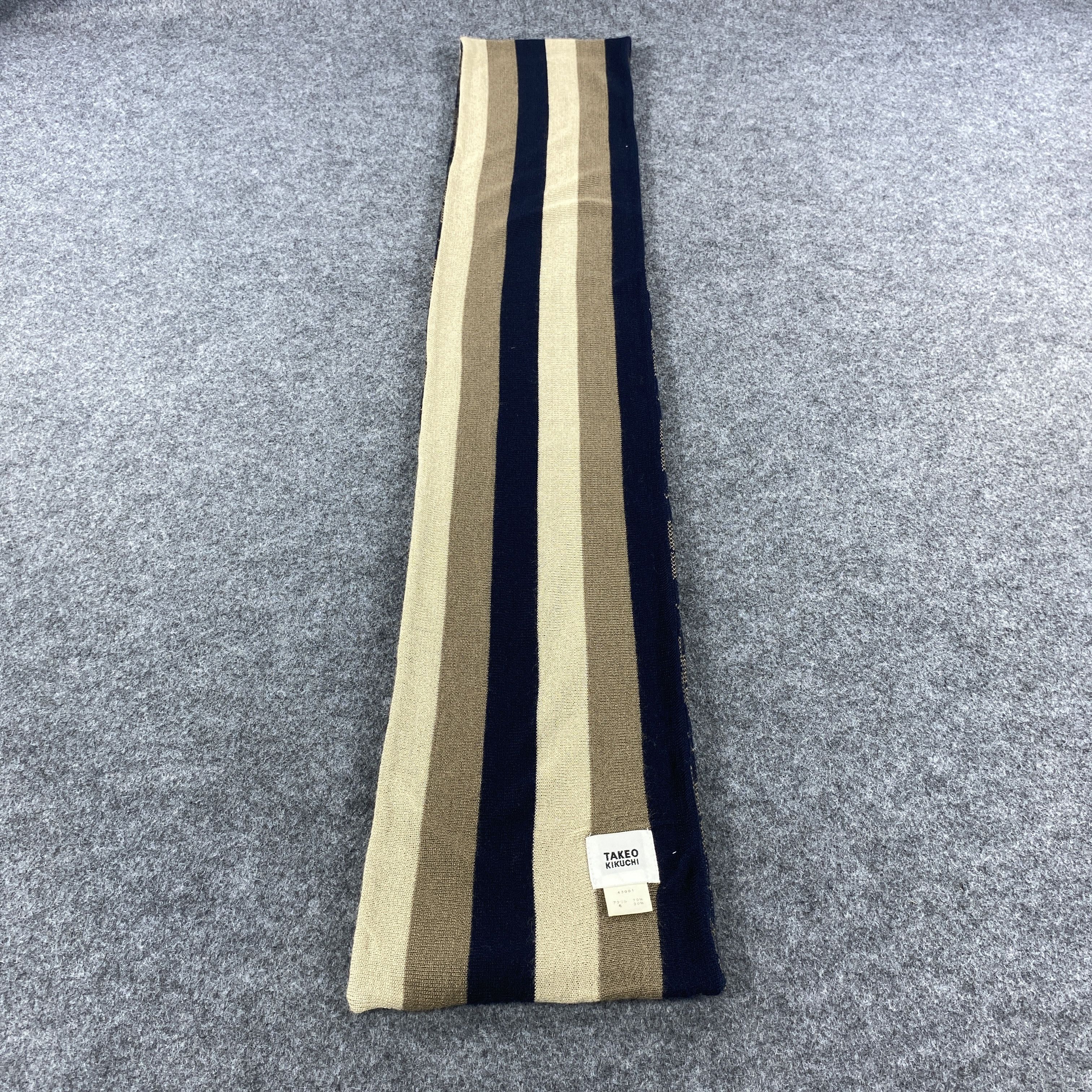 Takeo Kikuchi × Vintage GF10563 Takeo Kikuchi Scarf Neck Wear Muffler Size ONE SIZE - 4 Thumbnail