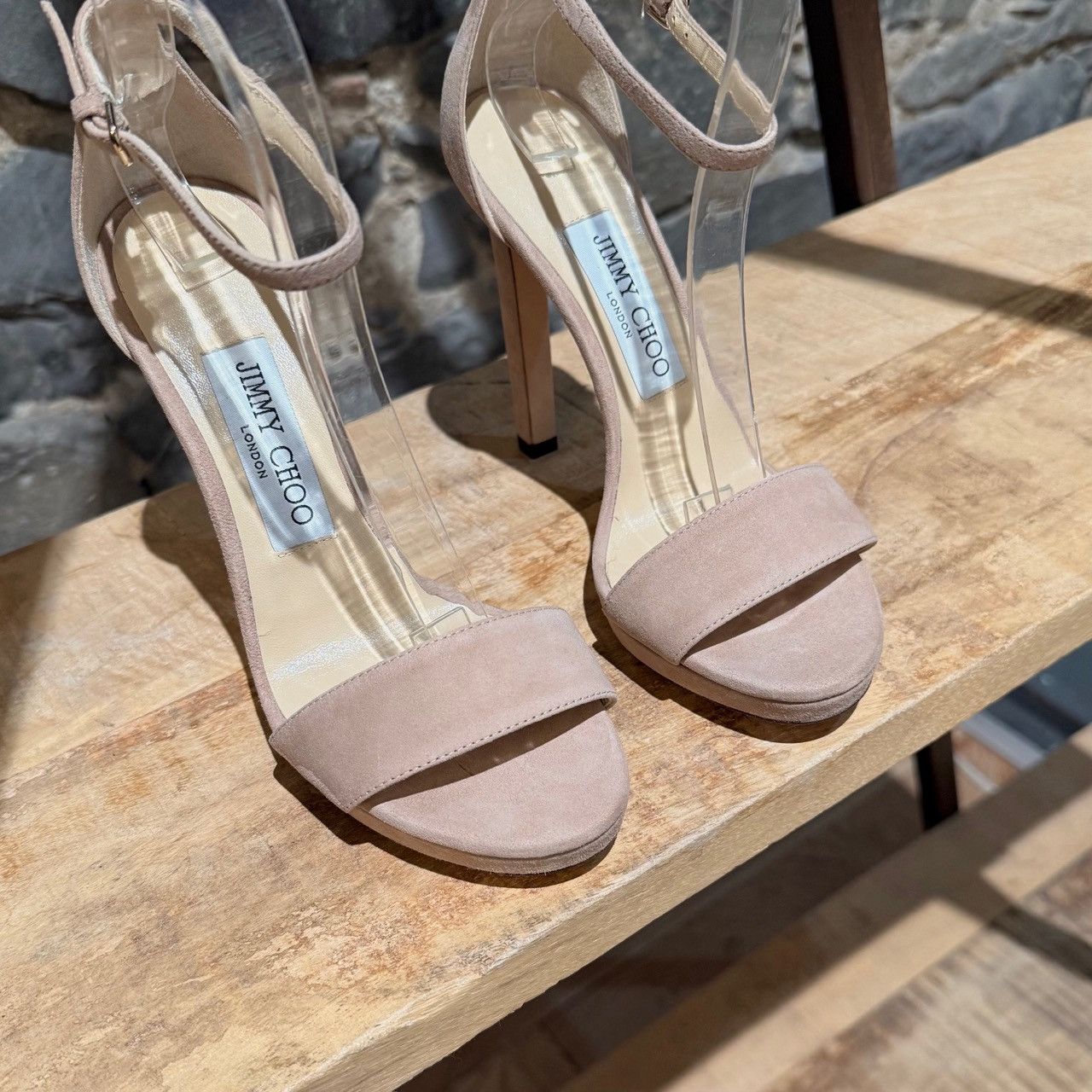 Jimmy Choo Jimmy Choo Beige Suede Misty 120 Heeled Sandals - 36 IT Size US 6 / IT 36 - 4 Thumbnail