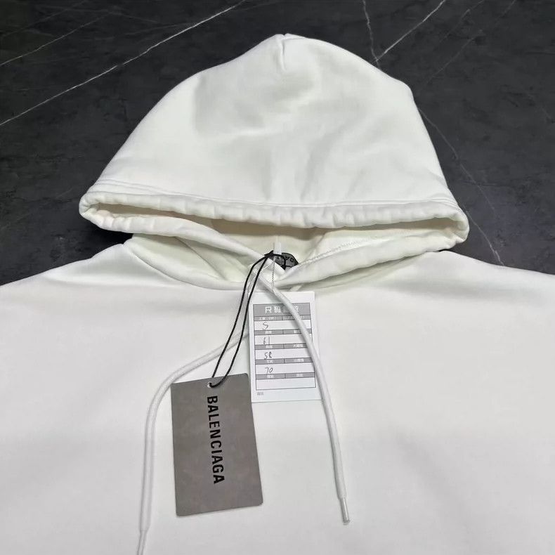 Balenciaga Balenciaga Logo Hoodie in White-2506 Size US S / EU 44-46 / 1 - 4 Thumbnail