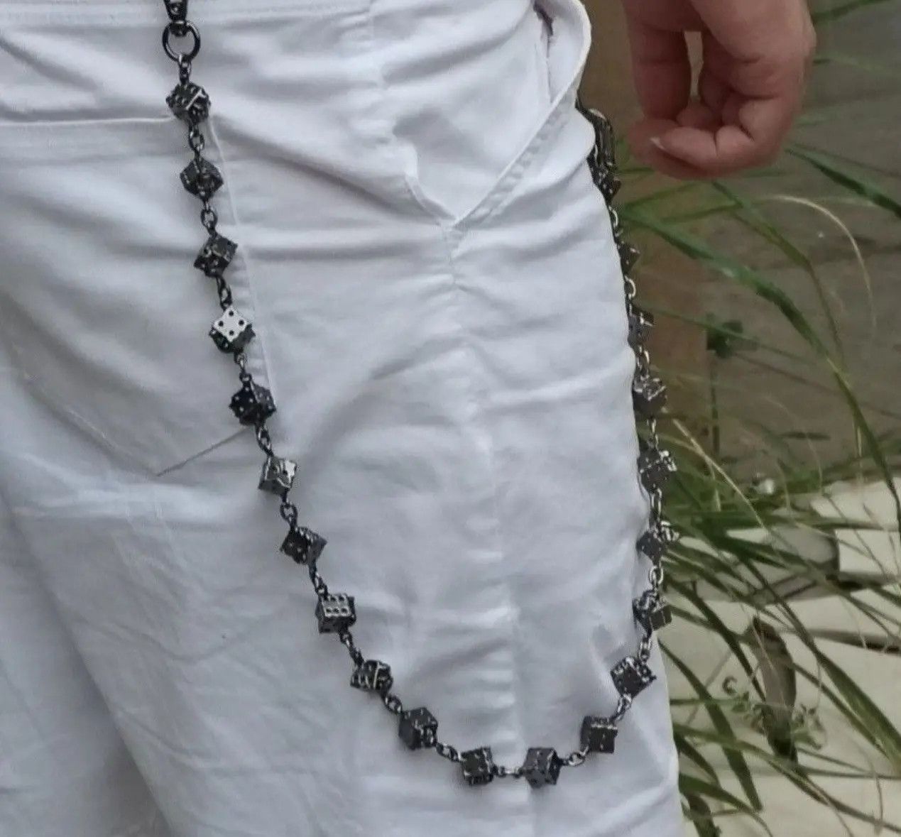 Vintage Dice and Skulls Rock Wallet Chain Size ONE SIZE - 6 Thumbnail