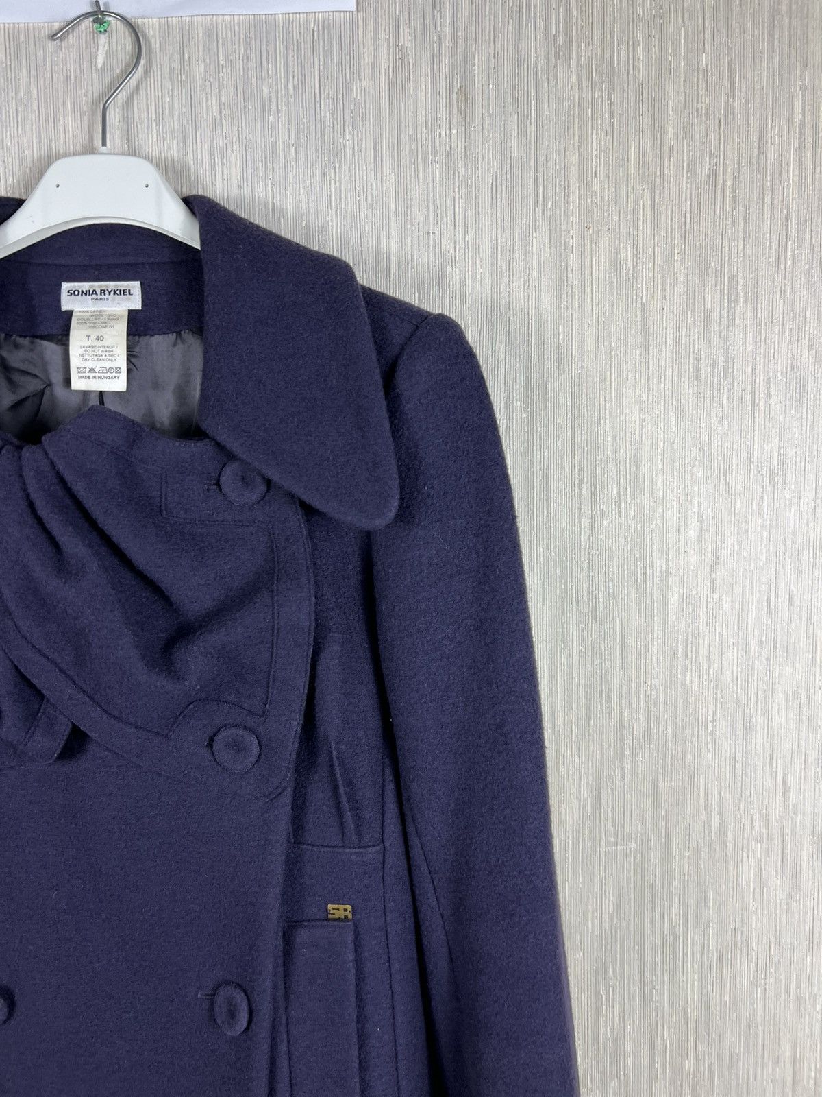 Sonia Rykiel Sonia Rykiel Paris wool double breasted navy coat casual Size M / US 6-8 / IT 42-44 - 3 Thumbnail