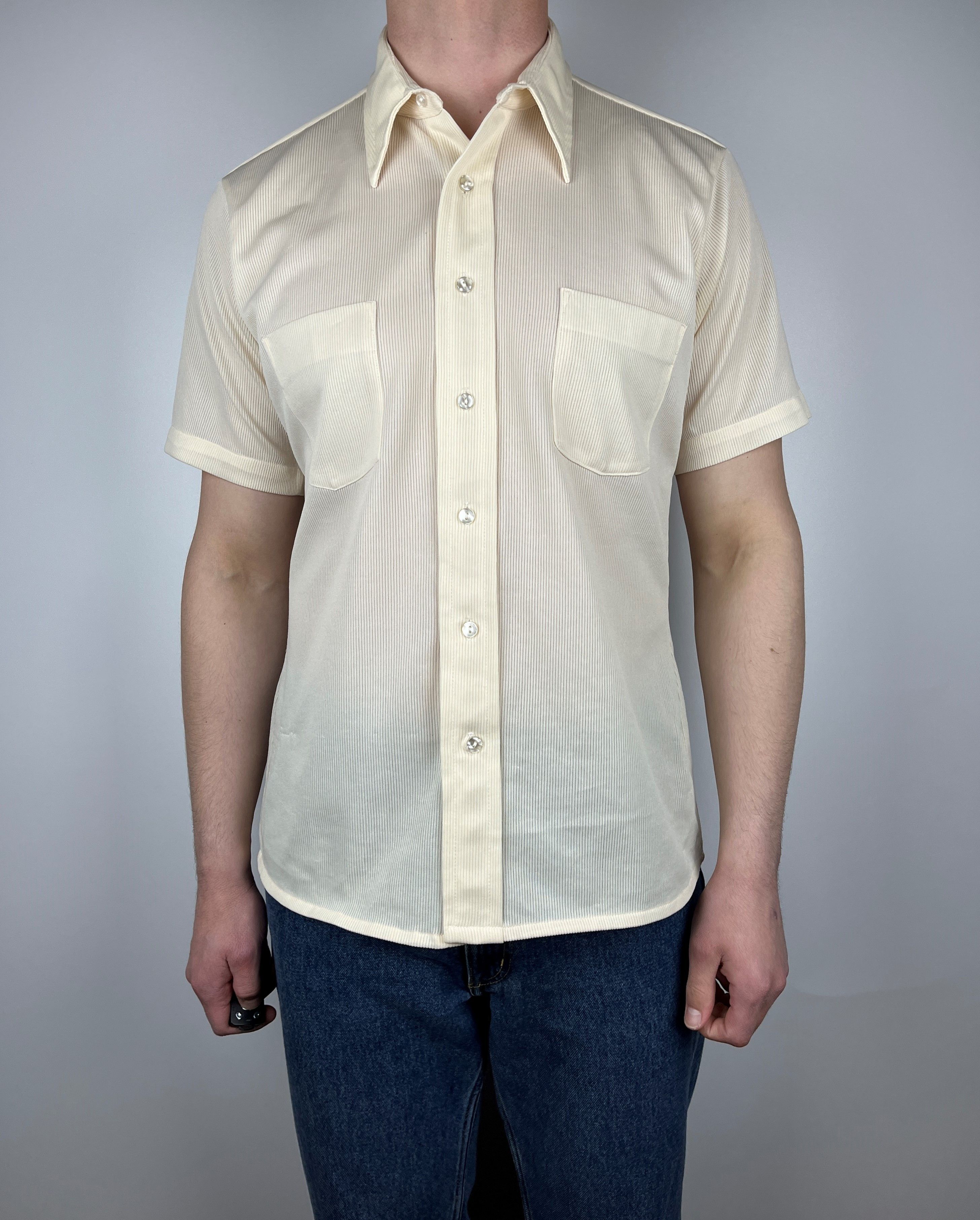 Arrow 70's Arrow Scrambler Knit Vintage Short Sleeve Shirt Disco Size US L / EU 52-54 / 3 - 1 Thumbnail