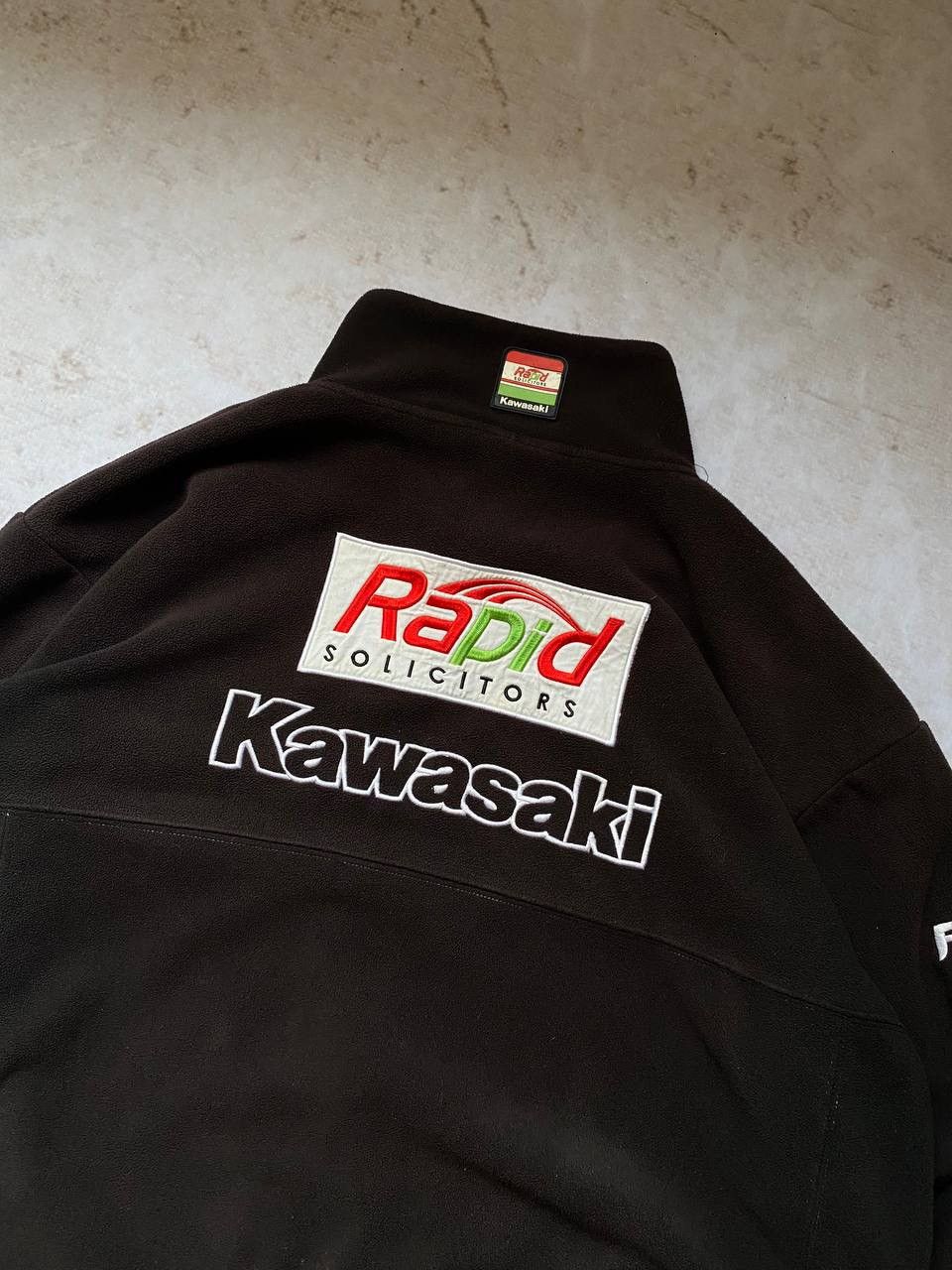 Vintage Vintage Kawasaki Rapid Team Y2K Fleece Racing Jacket Size US XXL / EU 58 / 5 - 4 Thumbnail