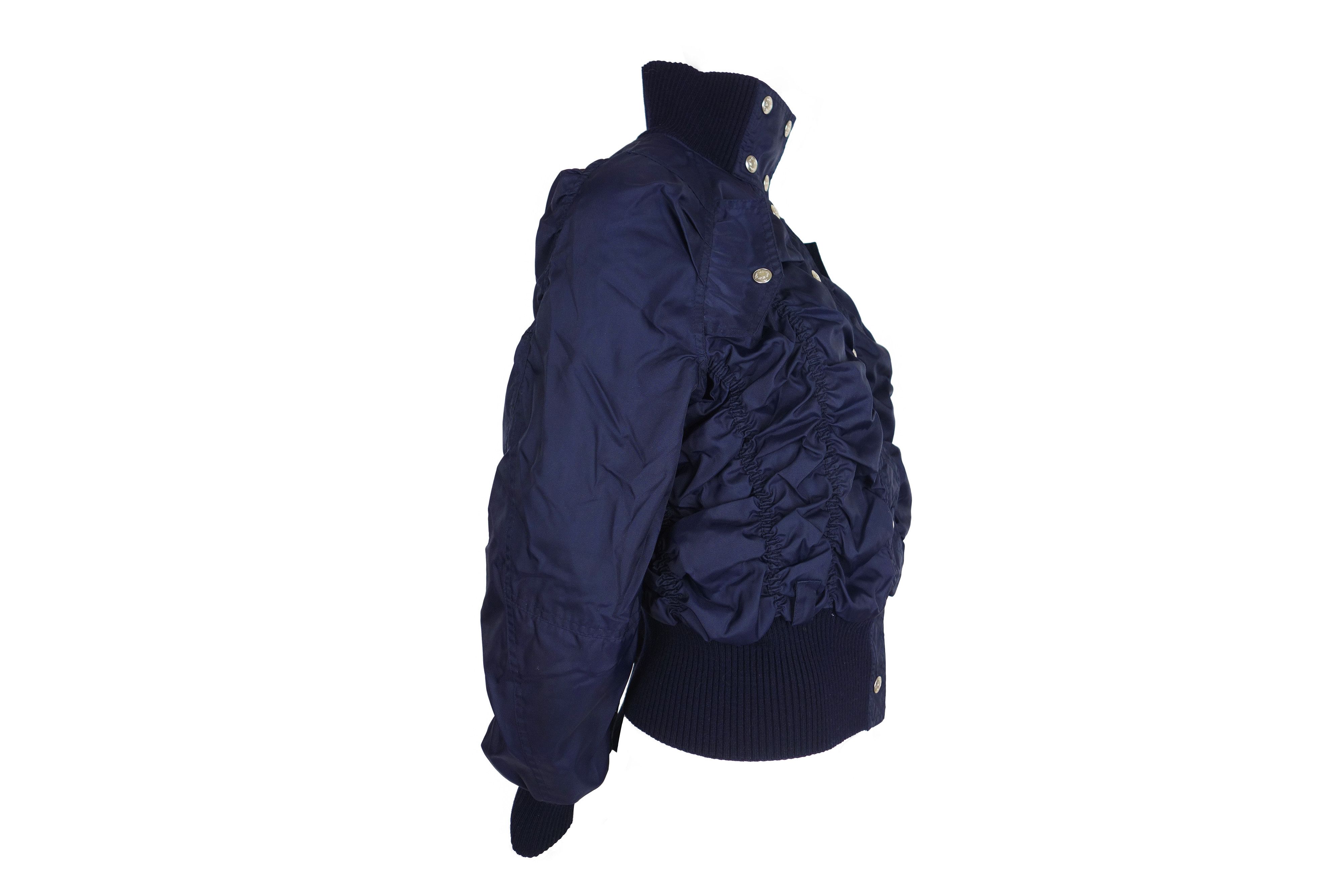 Dior Christian Dior Boutique Navy Blue Bomber Jacket 2004 Size S / US 4 / IT 40 - 4 Thumbnail