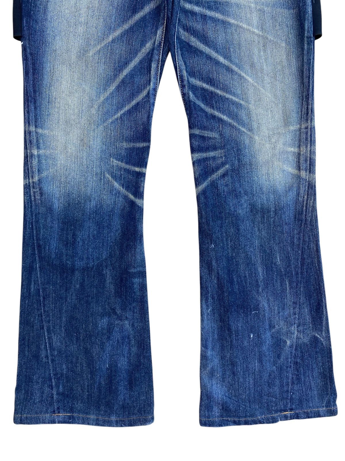 Edwin Edwin Blue Trip Whiskers Faded Wash Style Flare Jeans Size US 34 / EU 50 - 9 Thumbnail