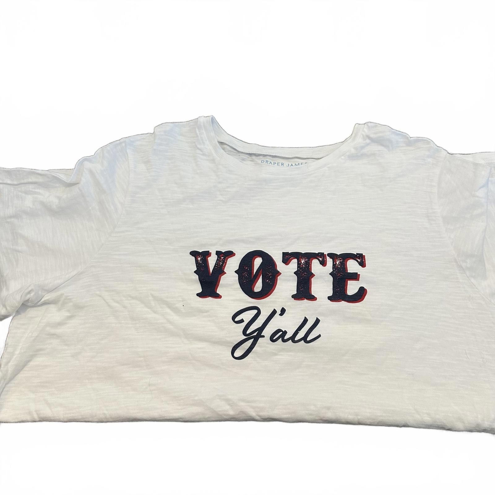 Designer Draper James 'Vote Y'all' Graphic Tee Size XL / US 12-14 / IT 48-50 - 1 Thumbnail