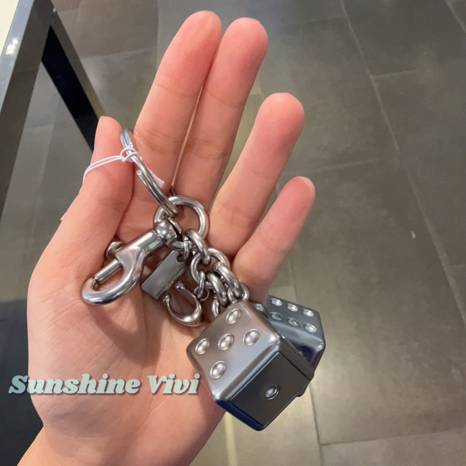 Coach NWT Coach 3D Metal Dice Cluster Bag Charm Keychain Fob CZ128 Size ONE SIZE - 5 Thumbnail