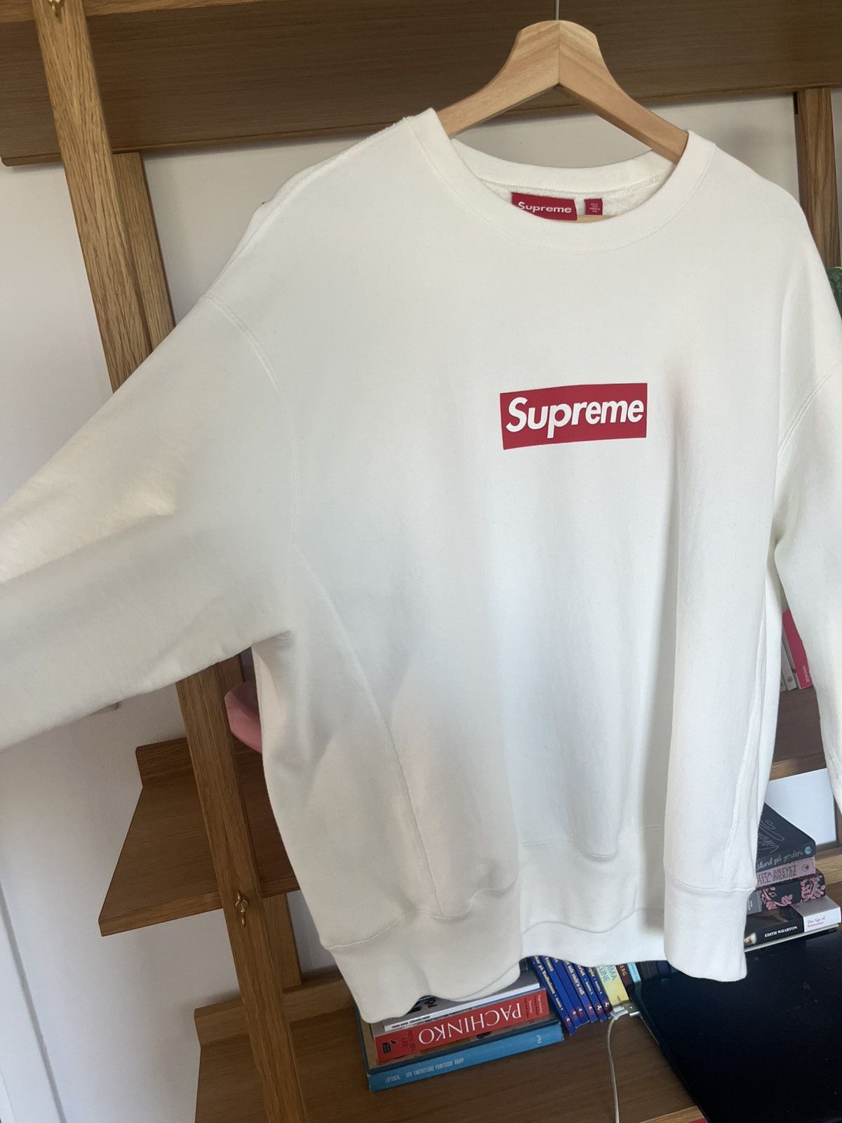 Supreme Supreme Washed Box Logo Crewneck, Size M Size US M / EU 48-50 / 2 - 8 Thumbnail