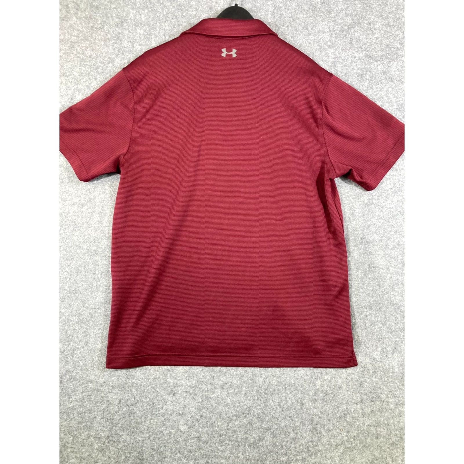 Under Armour Under Armour HeatGear Polo Shirt Mens L Maroon Athletic Performance Loose Fit Shirt Short Sleeve Mens L Maroon Under Armour HeatGear Polo Shirt Size US L / EU 52-54 / 3 - 6 Thumbnail