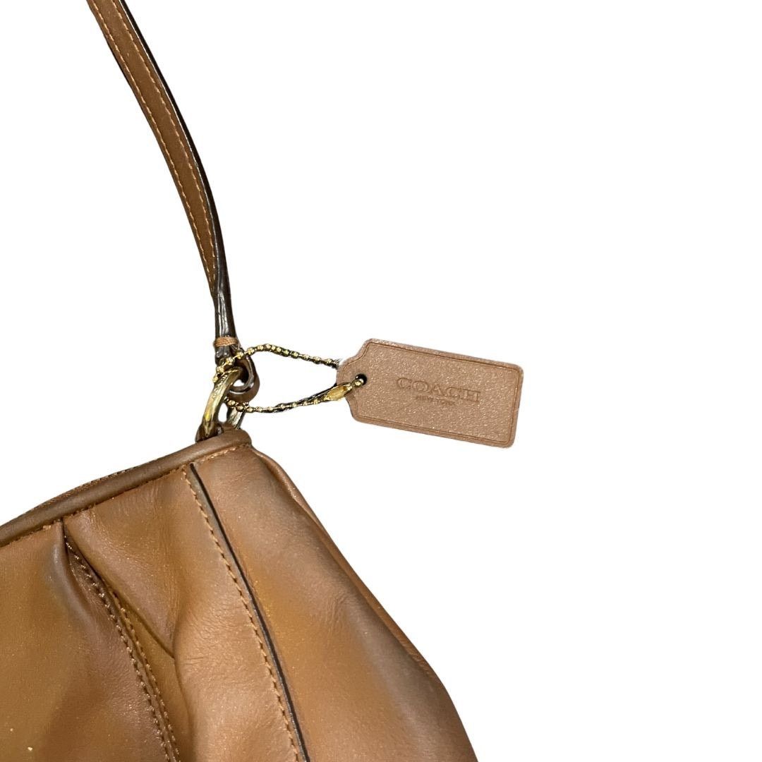 Coach Madison Pleated Leather Light Brown Crossbody Bag F52177 Y2K Size ONE SIZE - 3 Thumbnail