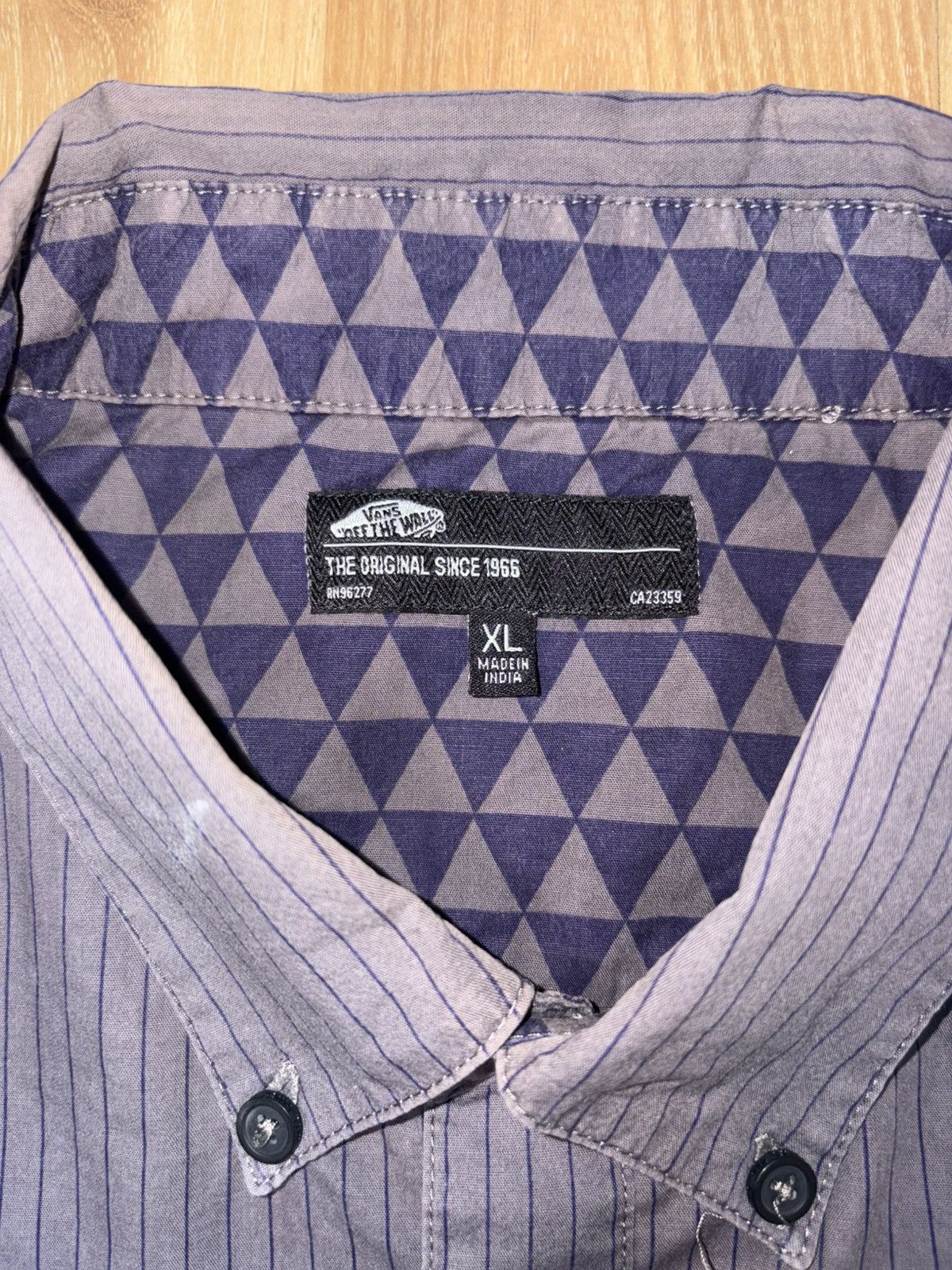 Vans Vans Off The Wall Vintage Pinstripe Button Down Shirt XL Size US XL / EU 56 / 4 - 5 Thumbnail