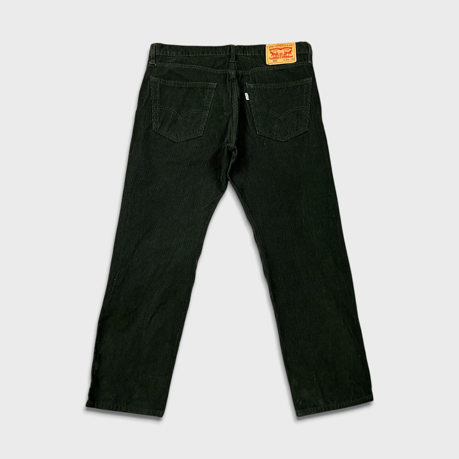Levi's × Vintage Levi's 502 Pants 34x30 Corduroy Tapered Stretch Regular Fit Size US 34 / EU 50 - 5 Thumbnail