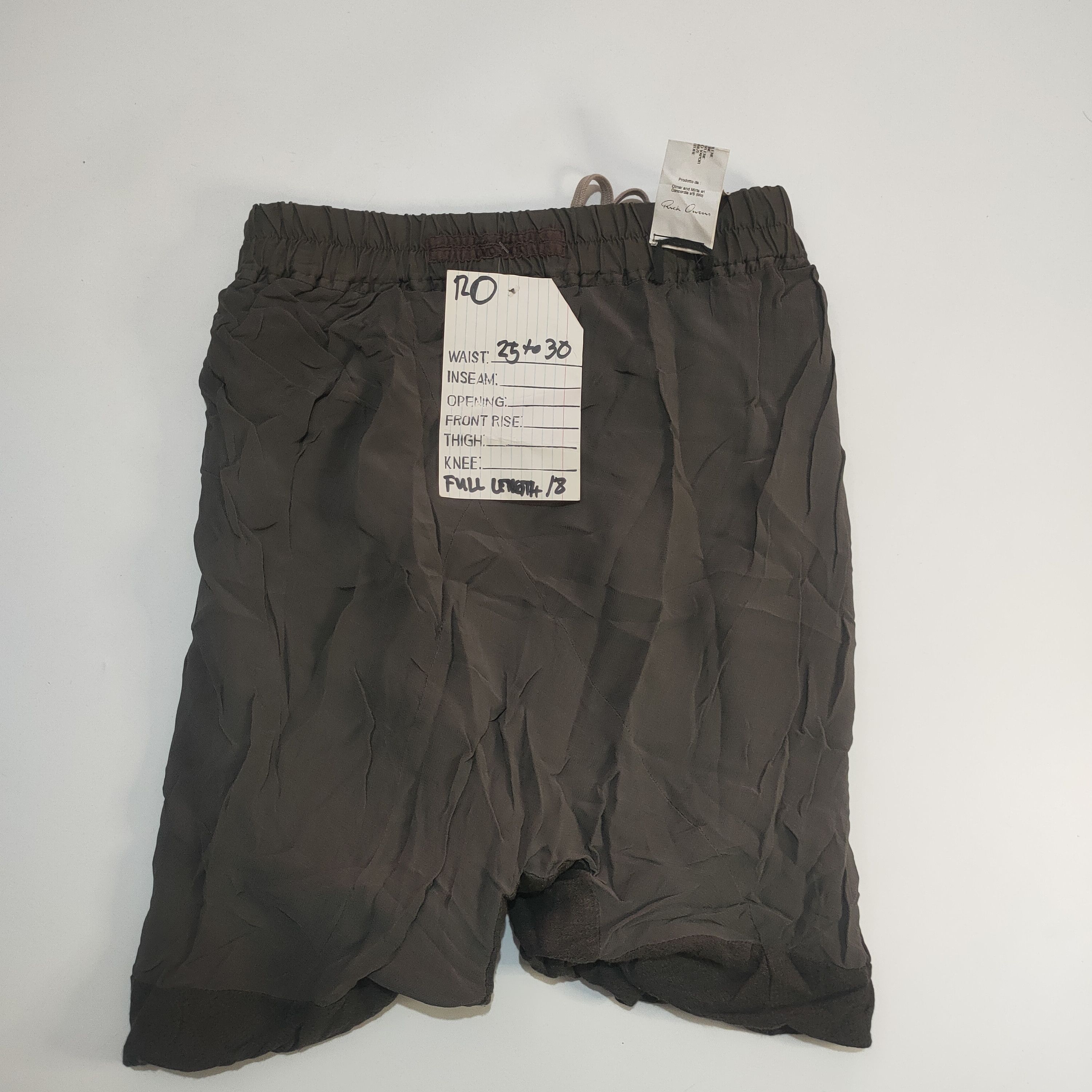 Rick Owens Rick Owens Cyclops S/S16 Drawstring Shorts in Beige Satin Size US 26 / EU 42 - 17 Thumbnail