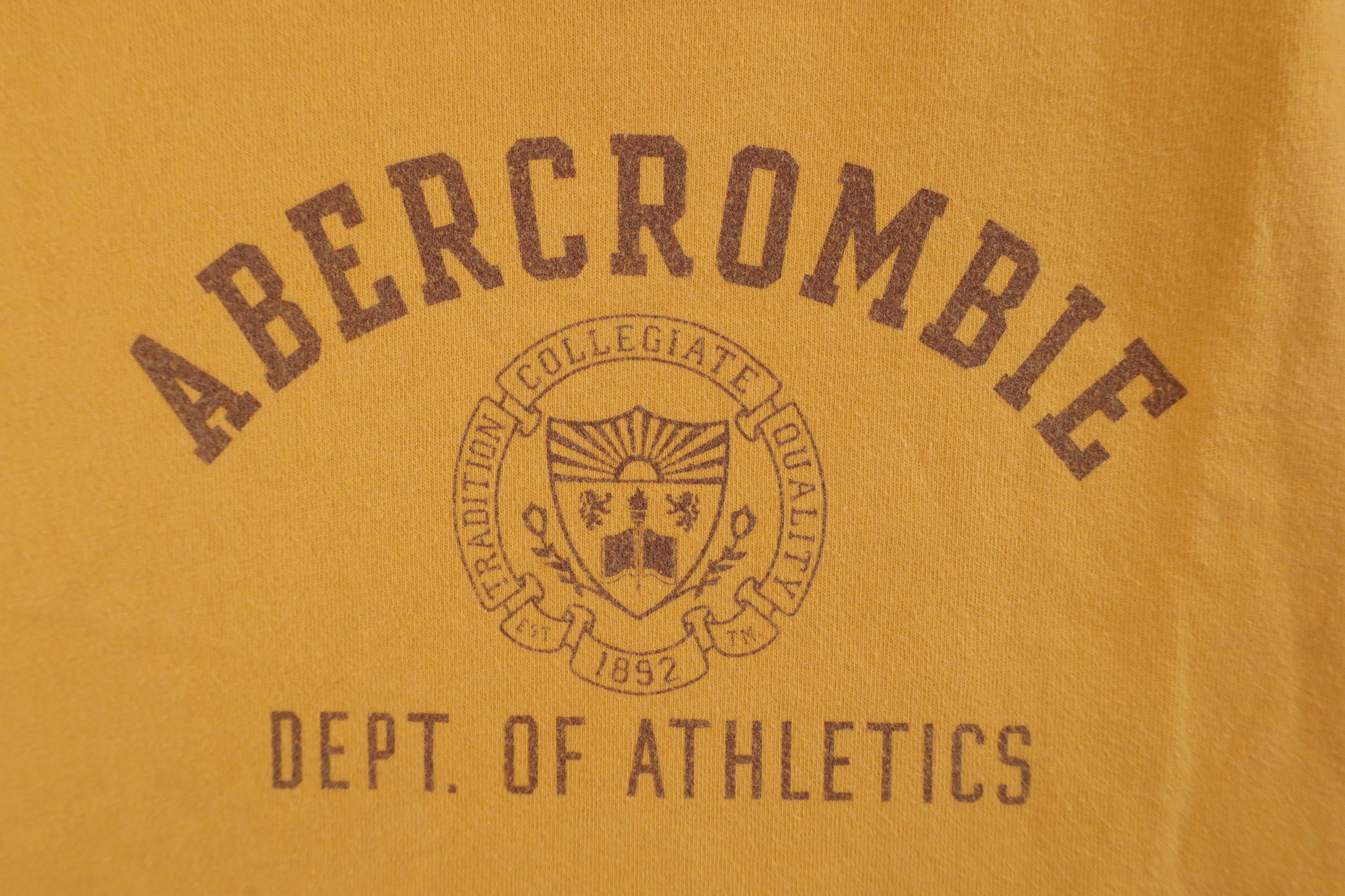 Abercrombie & Fitch × Vintage Vintage Abercrombie & Fitch Spell Athletics T-Shirt Yellow Size US XL / EU 56 / 4 - 4 Thumbnail