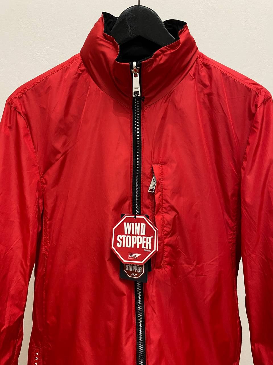 Prada Prada Tab Logo Reversible Nylon Windstopper Black Red Jacket Size US S / EU 44-46 / 1 - 6 Thumbnail