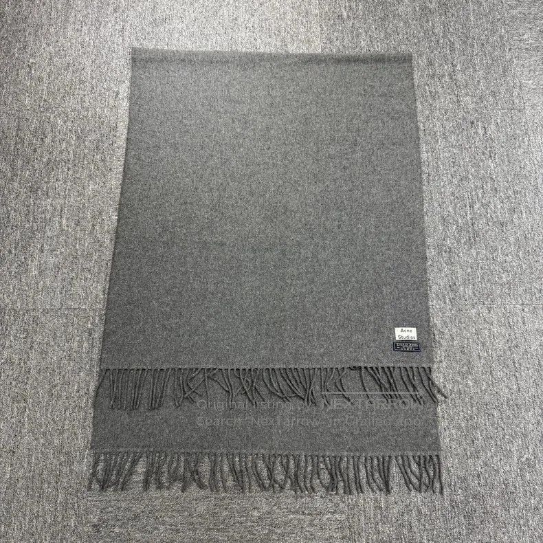 Acne Studios Acne Studios Gray Wool Scarf. Size ONE SIZE - 2 Thumbnail