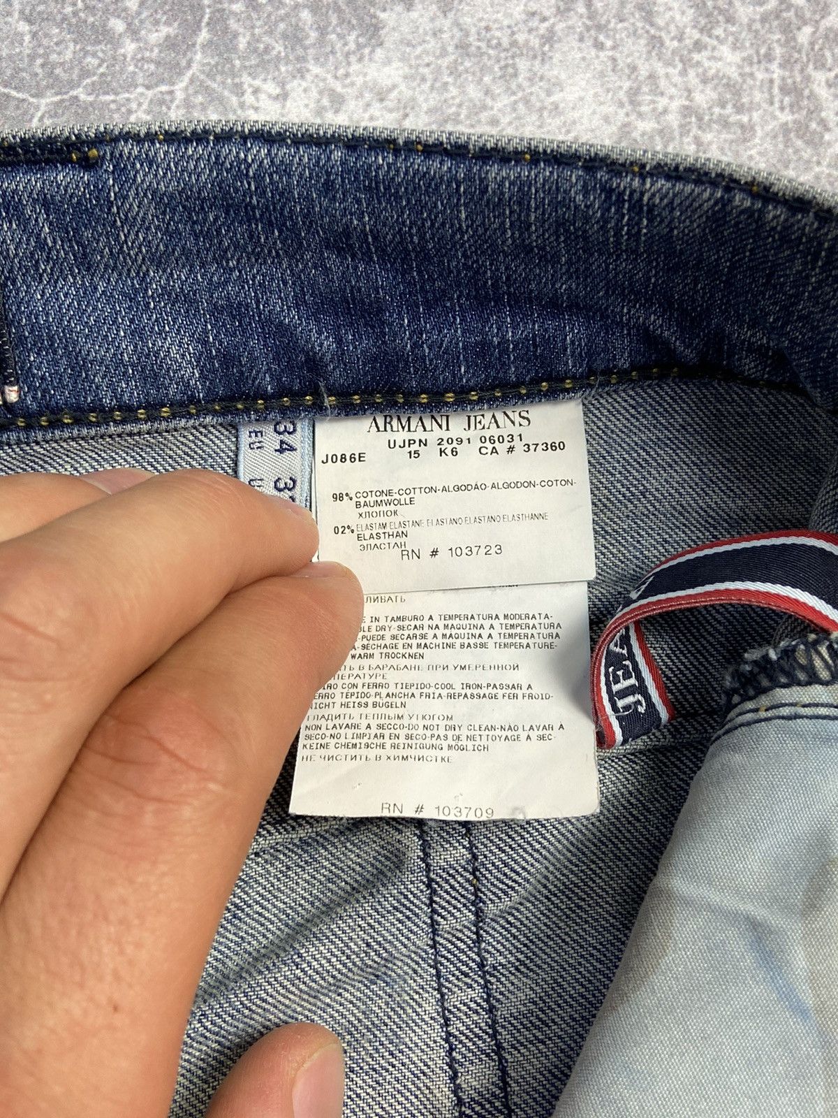 Other RARE Armani Jeans Y2K Vintage Baggy Dirty Distressed Pants Size US 33 - 21 Thumbnail