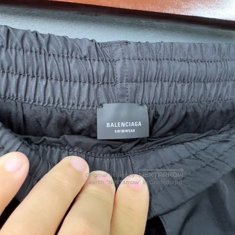 Balenciaga Balenciaga size XL Black Double-Ring Embroidered Sports Sh Size US 27 - 4 Thumbnail