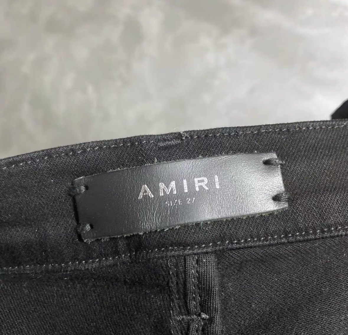 Amiri Amiri MX1 Black Leather Patch Denim Pants Size US 27 - 4 Thumbnail