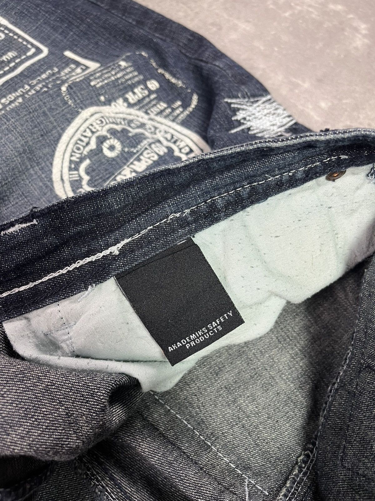 Akademiks 2000s Y2K Akademiks Washed Mega Baggy Denim Jeans 38 Size US 38 / EU 54 - 9 Thumbnail