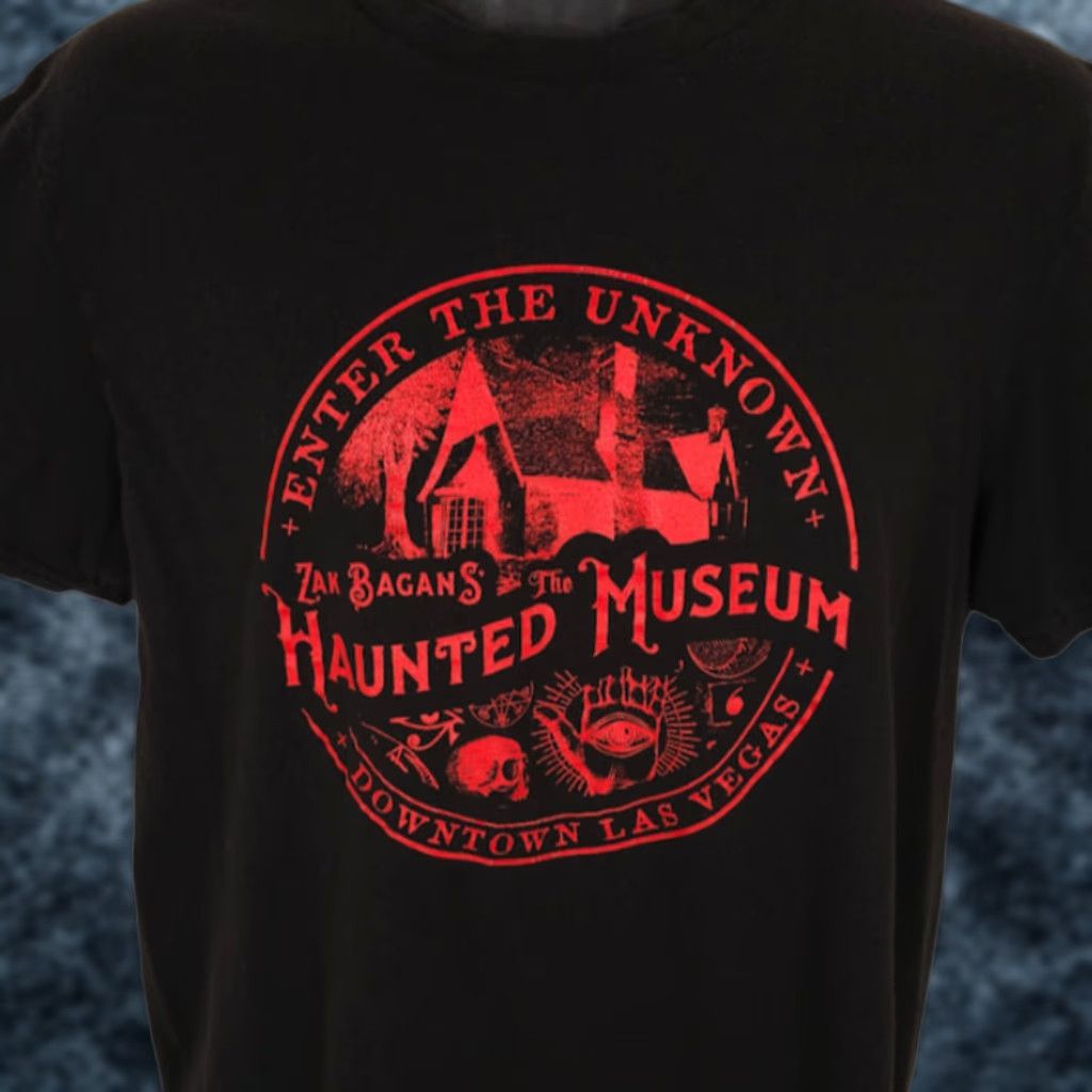 Vintage Zak Bagans Haunted Museum T Shirt Mens Medium Black Las Vegas Souvenir Made In USA Size US M / EU 48-50 / 2 - 1 Thumbnail