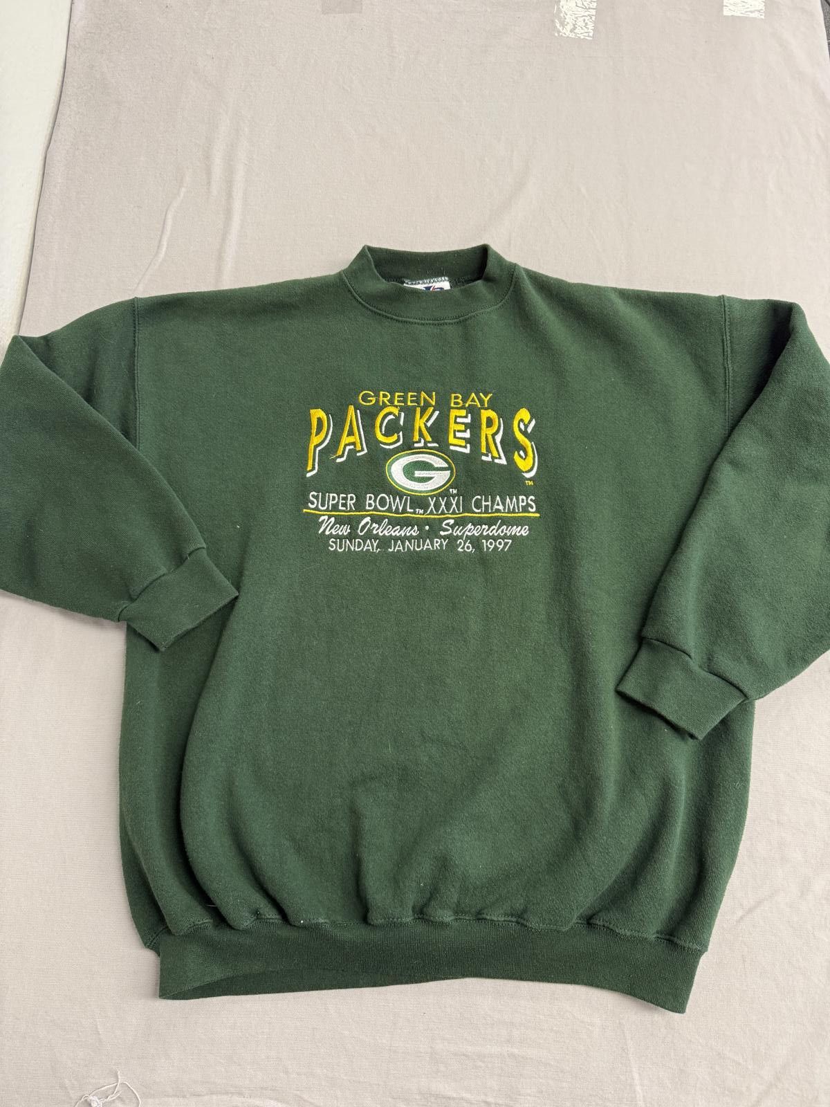 Logo Athletic Vintage Green Bay Packers Crewneck Super Bowl XXXI Champs XL Size US XL / EU 56 / 4 - 1 Thumbnail