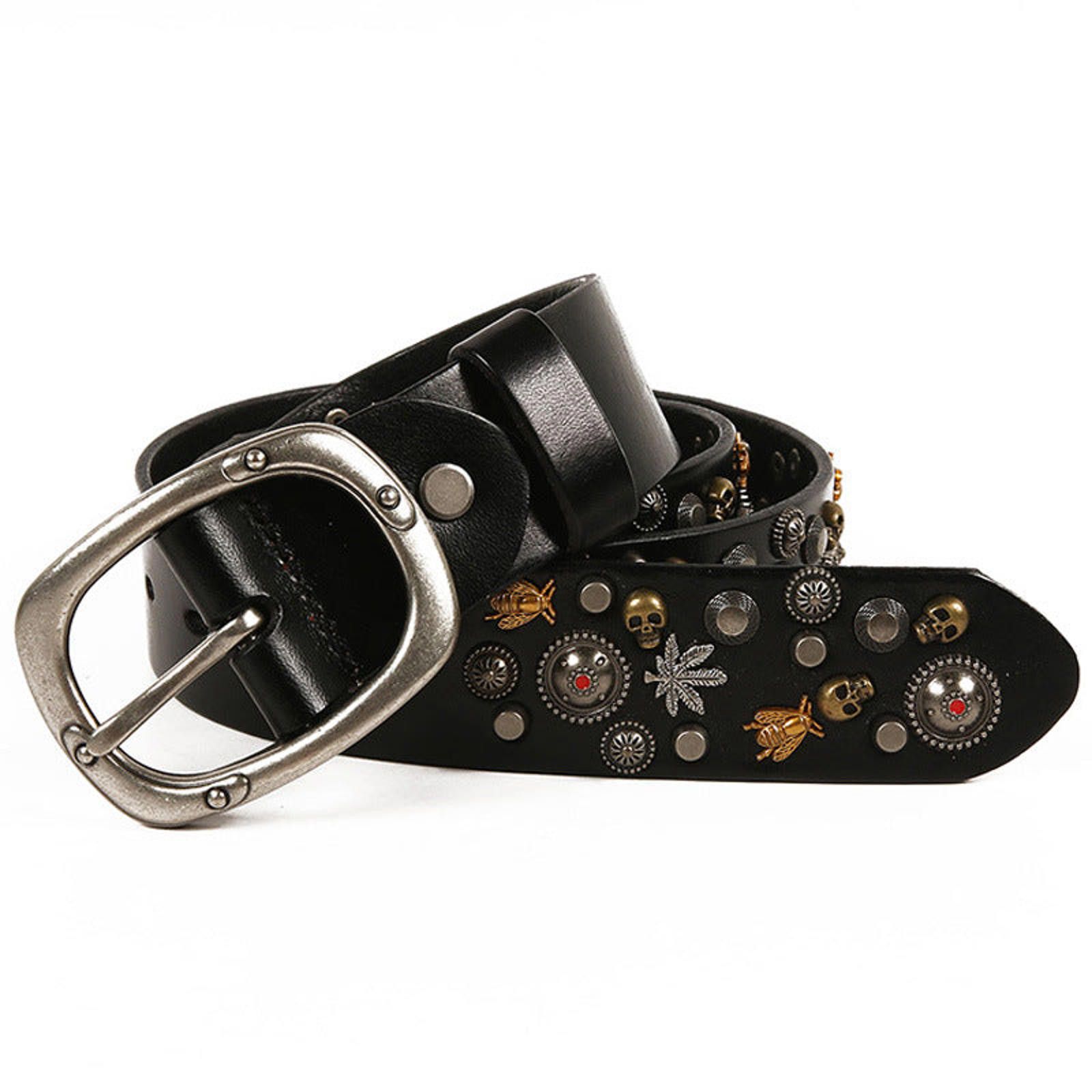 Leather Honey Bee Lock Genuine Leather Belt Size ONE SIZE - 2 Thumbnail