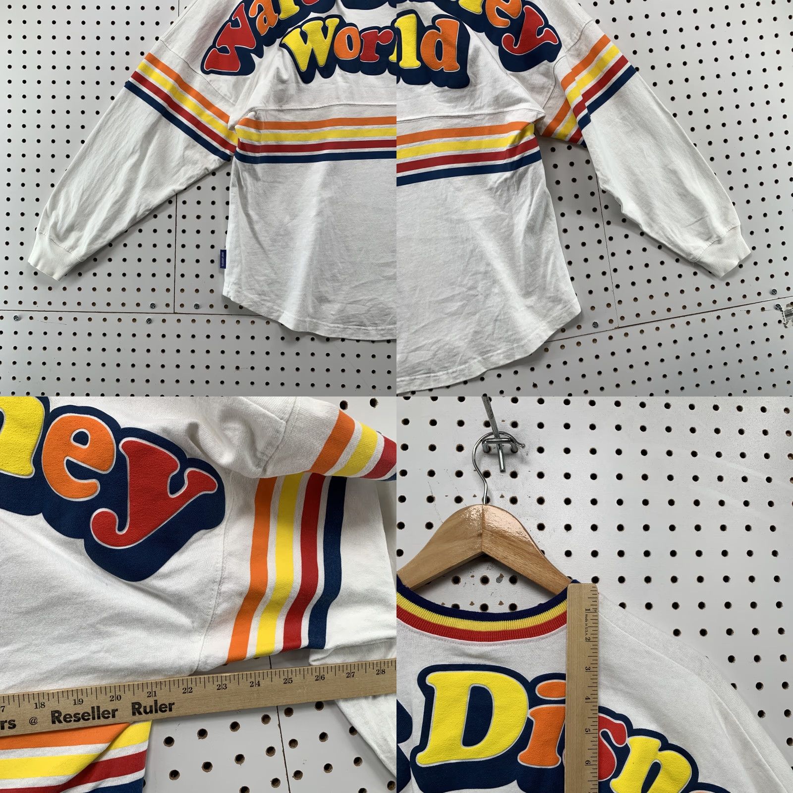 Disney Disney Spirit Jersey Shirt Men XS White Yellow Crew Neck Long Sleeve Graphic Print | Disney T-Shirt | Men’s XS White Yellow Spirit Jersey Size US XS / EU 42 / 0 - 8 Thumbnail