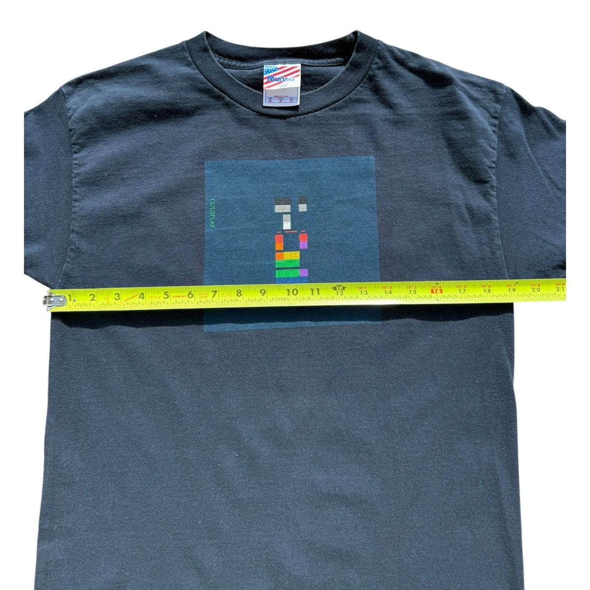 Vintage Coldplay Murina Made in USA Pixel Graphic Band Navy Medium Size US M / EU 48-50 / 2 - 5 Thumbnail
