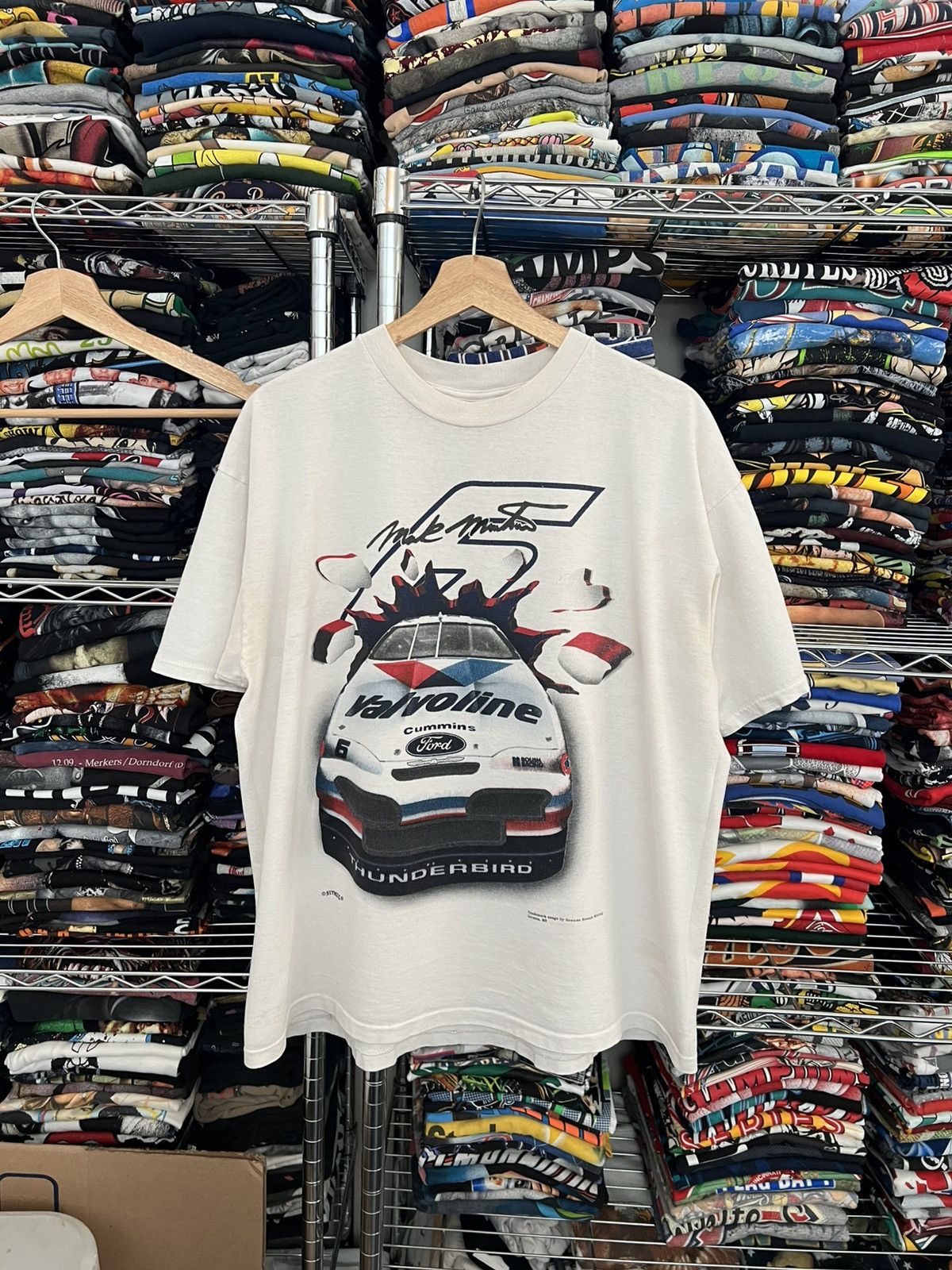 NASCAR 90s Mark Martin Shattered Tee Single Stitch Racing Nutmeg Size US XL / EU 56 / 4 - 1 Thumbnail