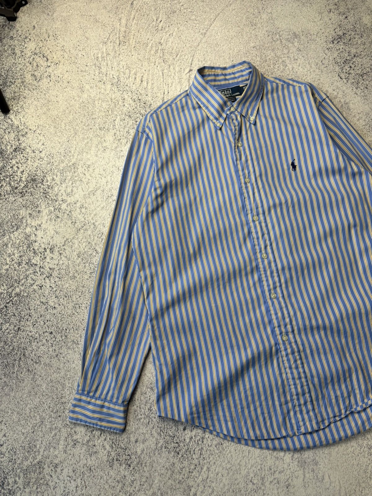 Polo Ralph Lauren Vintage RALPH LAUREN Striped long Sleeved Shirt Rare Size US M / EU 48-50 / 2 - 2 Thumbnail