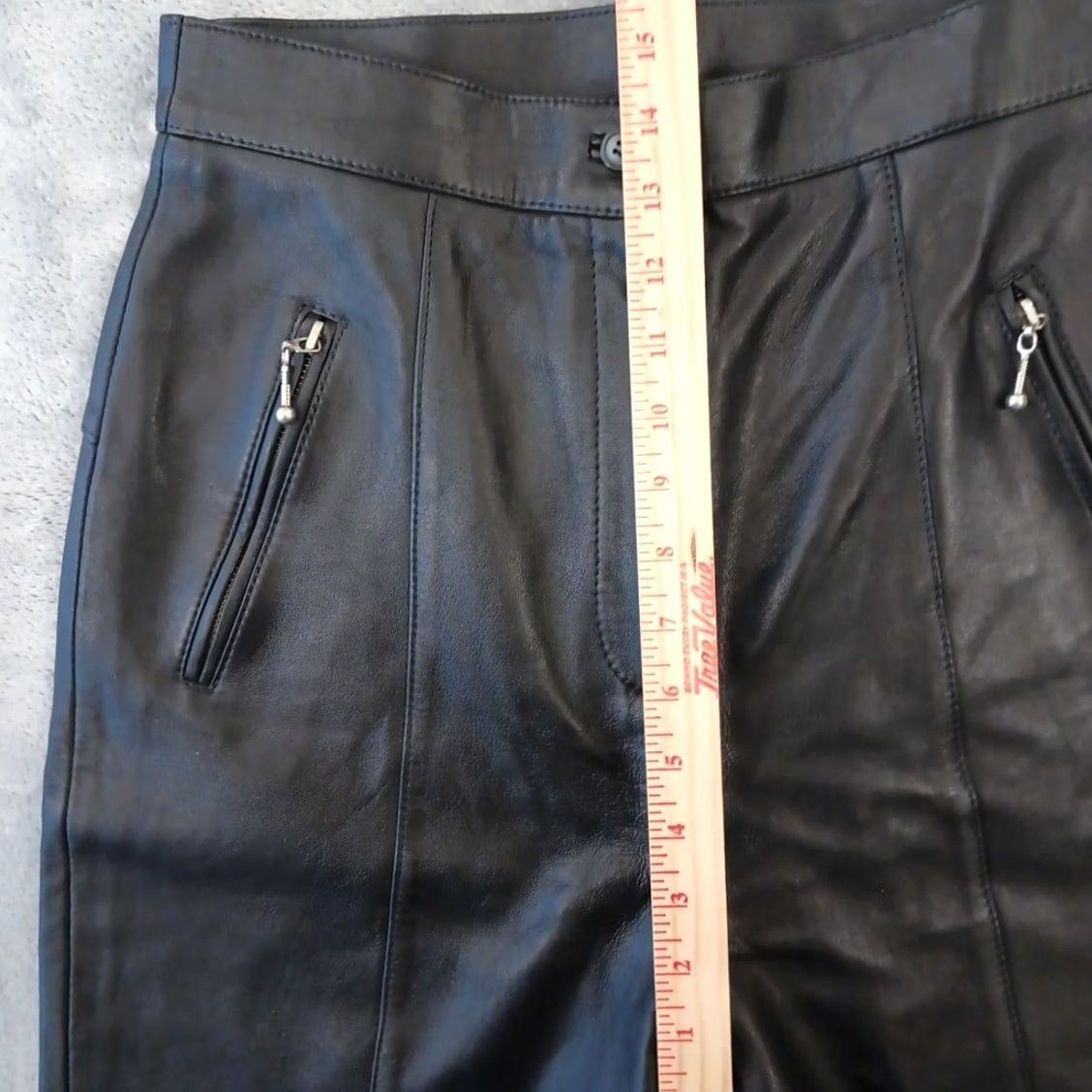 Vintage Lew Magram Pants Womens Size 12 Black High Waist Leather Lined Stirrup Ankle Zip Size 34" / US 12 / IT 48 - 4 Thumbnail
