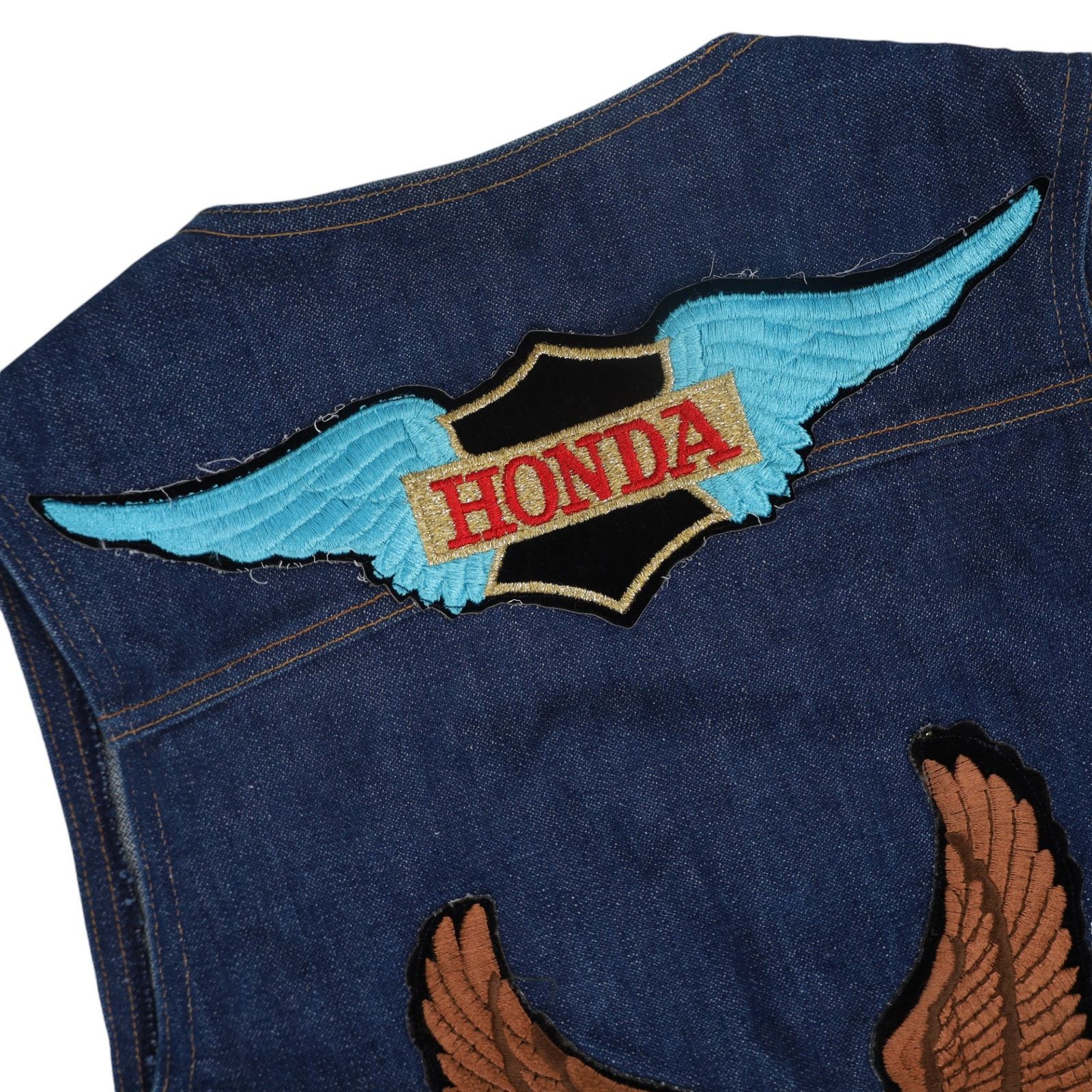 Vintage × Wrangler Vintage Wrangler Honda Motorcycle Patches Denim Vest Size US M / EU 48-50 / 2 - 11 Thumbnail