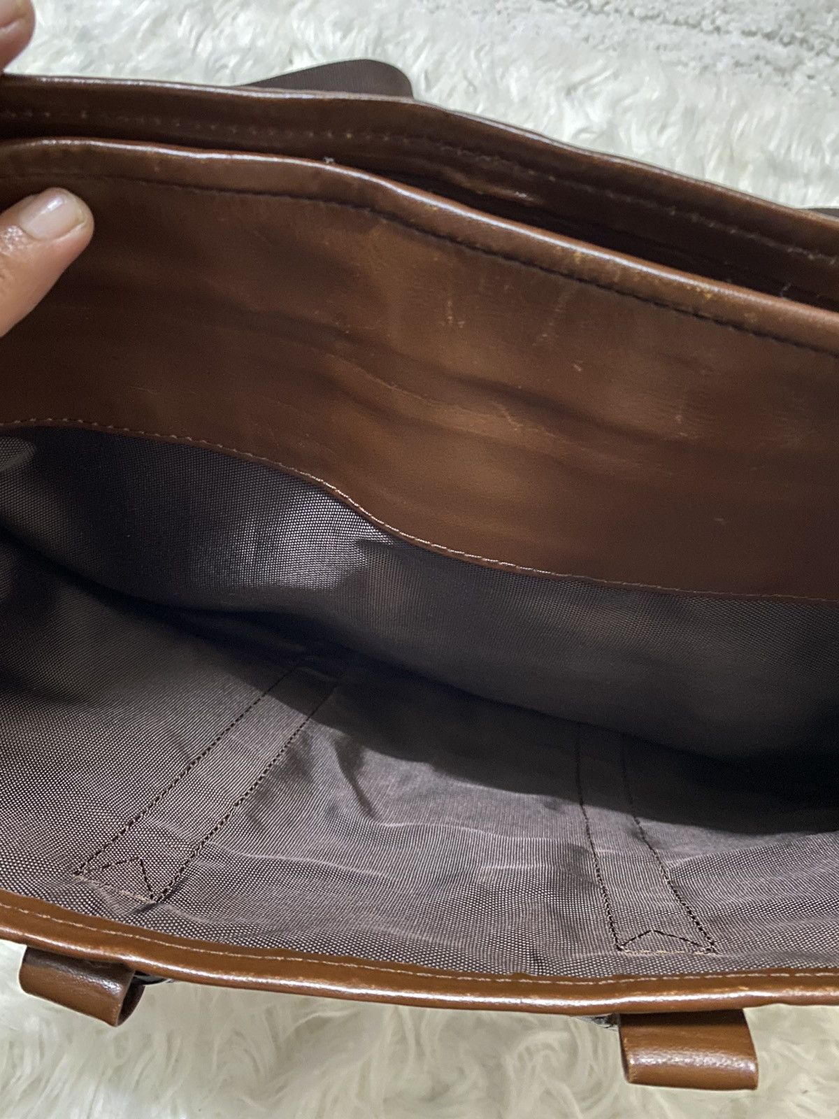 Leather × Porter × Vintage LUGGAGE LABEL LEATHER MESSENGER BAG BY PORTER YOSHIDA GROUP Size ONE SIZE - 10 Thumbnail