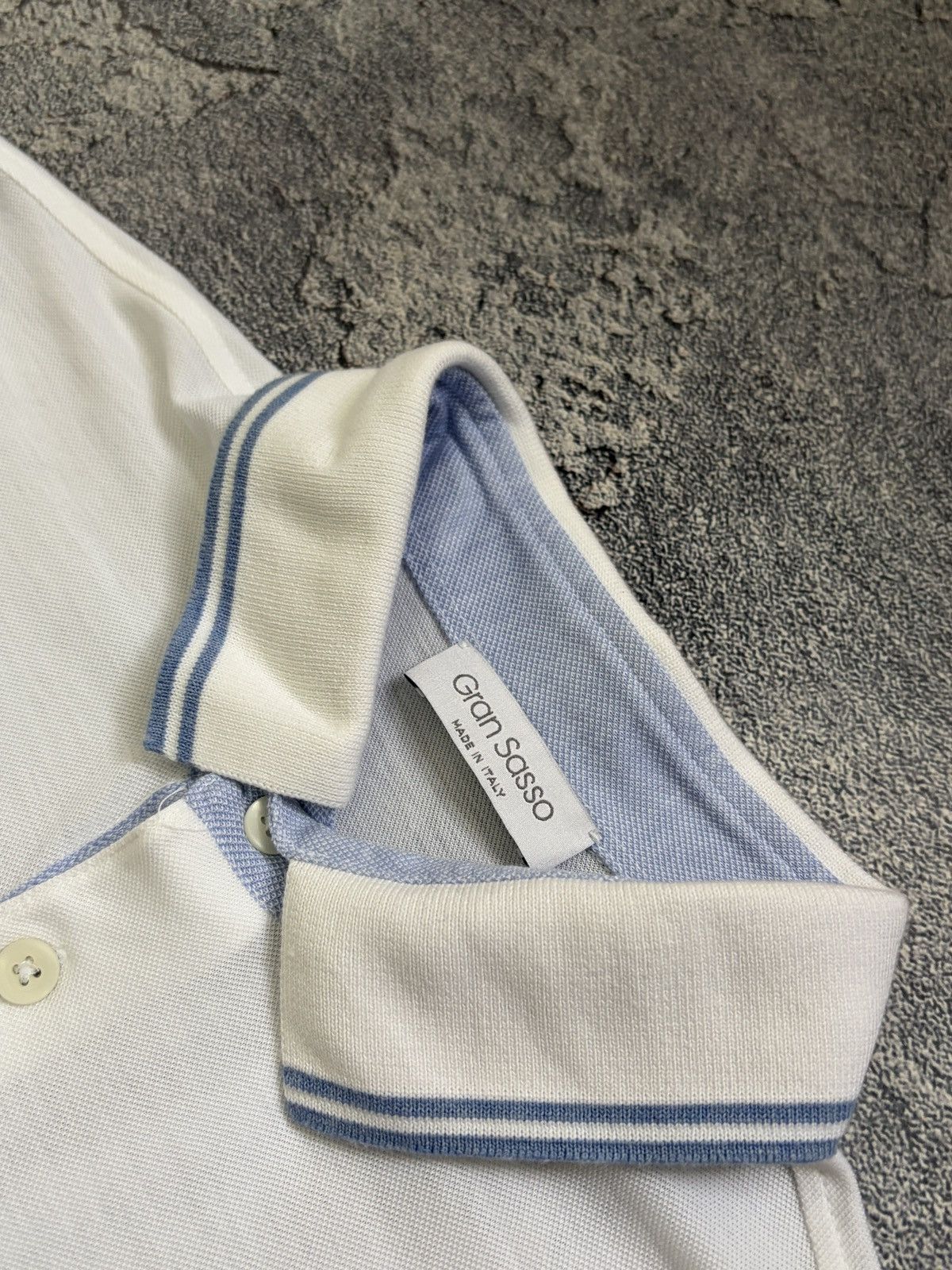 Gran Sasso Gran Sasso Italy White Cotton Polo Shirt 50 L Knit Casual Size US L / EU 52-54 / 3 - 4 Thumbnail