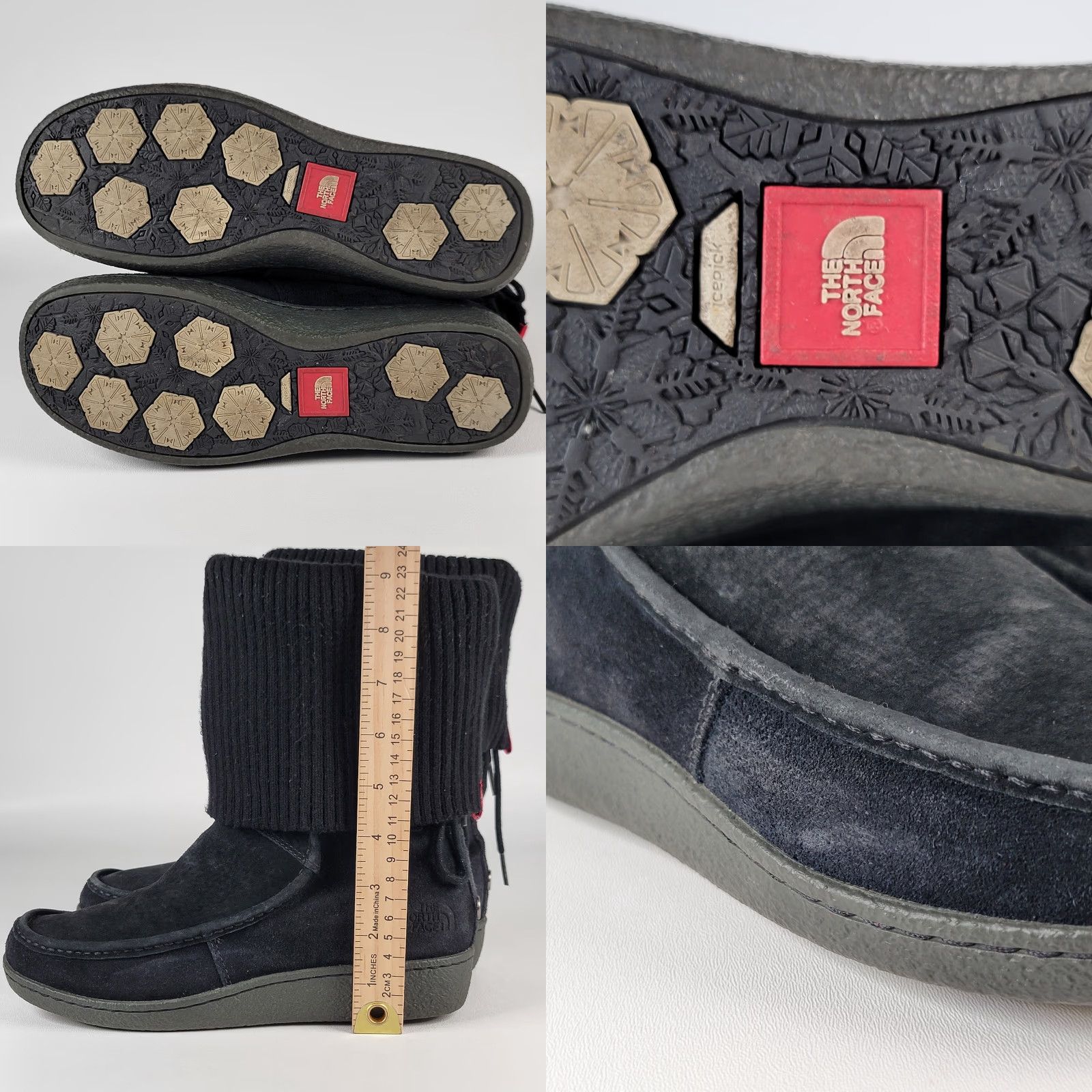 The North Face VINTAGE? Wait, item is not vintage. The North Face Boots Women Black Suede Waterproof 8/38 Casual Travel Flat Heel Zip Closed Toe The North Face K228 Size US 8 / IT 38 - 8 Thumbnail