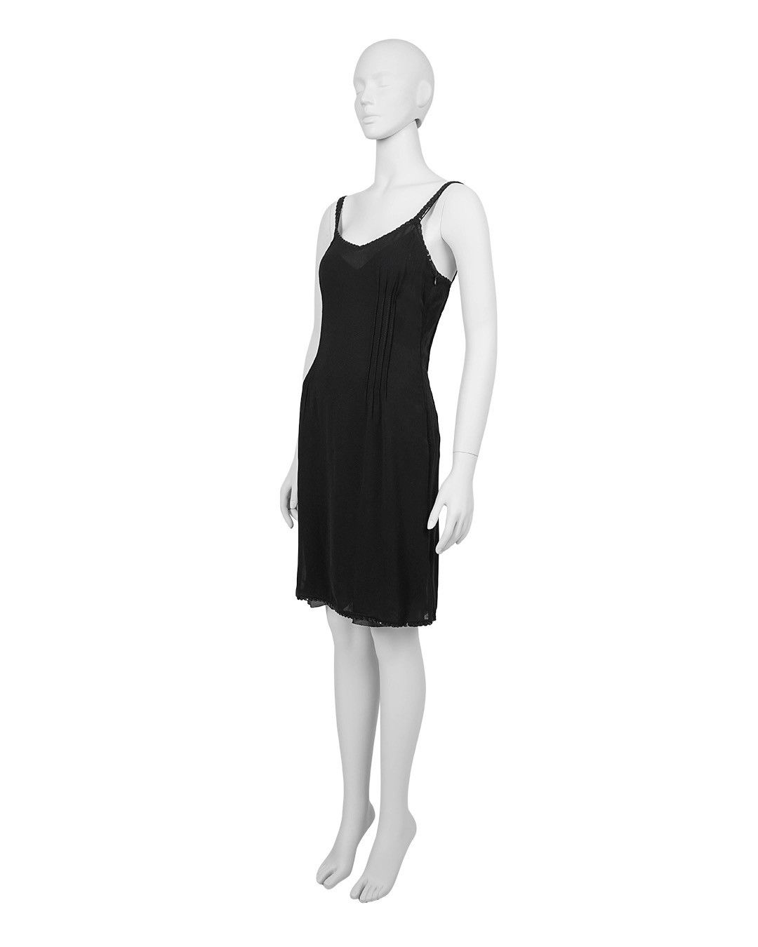 Miu Miu Miu Miu 90s Viscose Black Dress with Sequin Lining Size S / US 4 / IT 40 - 5 Thumbnail
