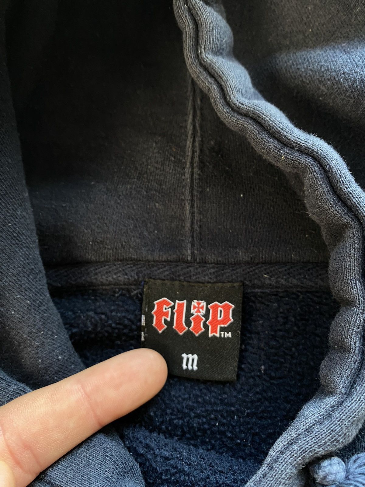 Flip Skateboards × Hook-Ups Vintage Y2K Flip Skateboarding Big Centre Logo Blue Hoodie Size US M / EU 48-50 / 2 - 7 Thumbnail