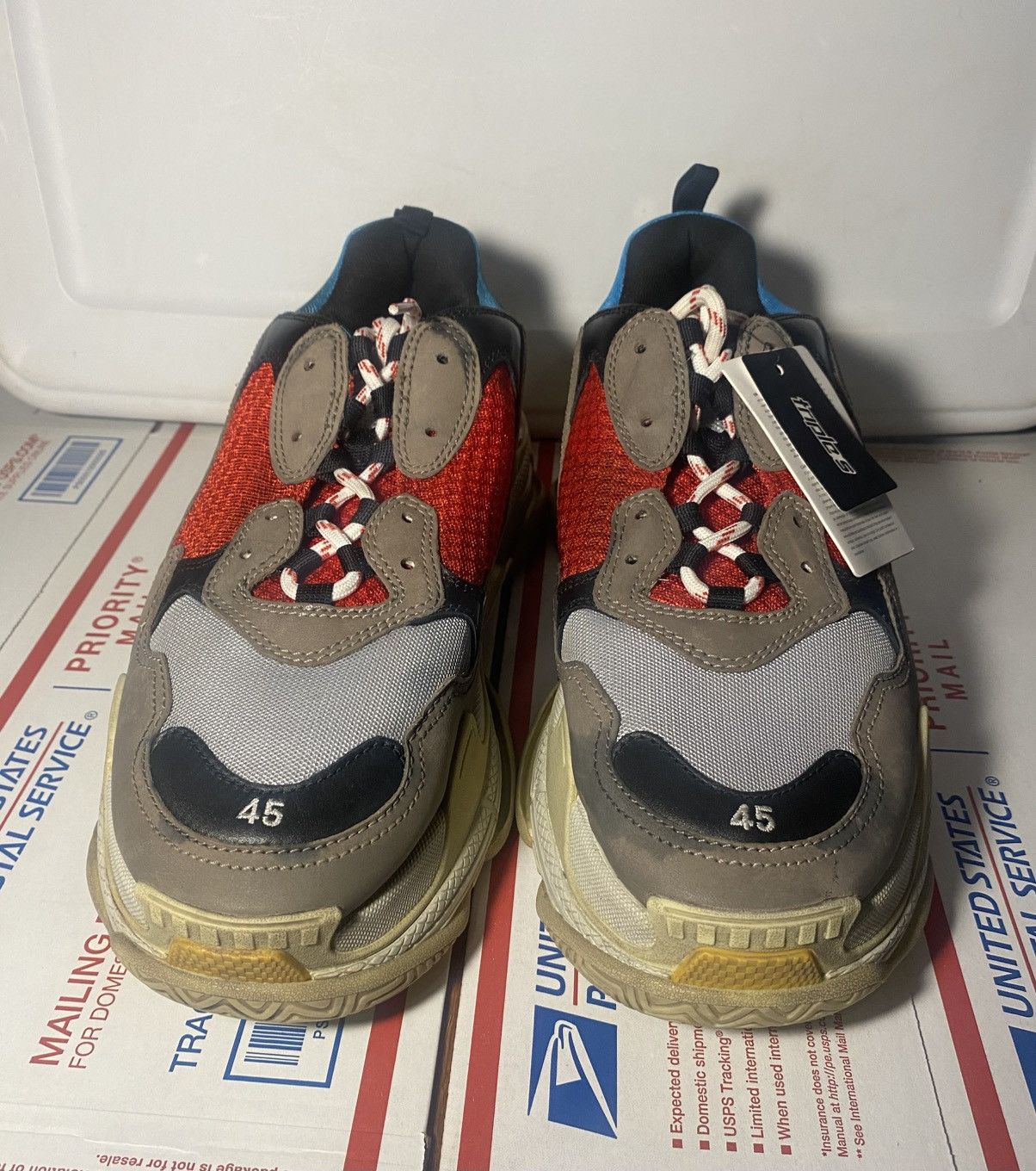 Balenciaga Balenciaga Triple S Sneaker 'Blue Red' 2018 Mens Size 12 New Size US 12 / EU 45 - 7 Thumbnail