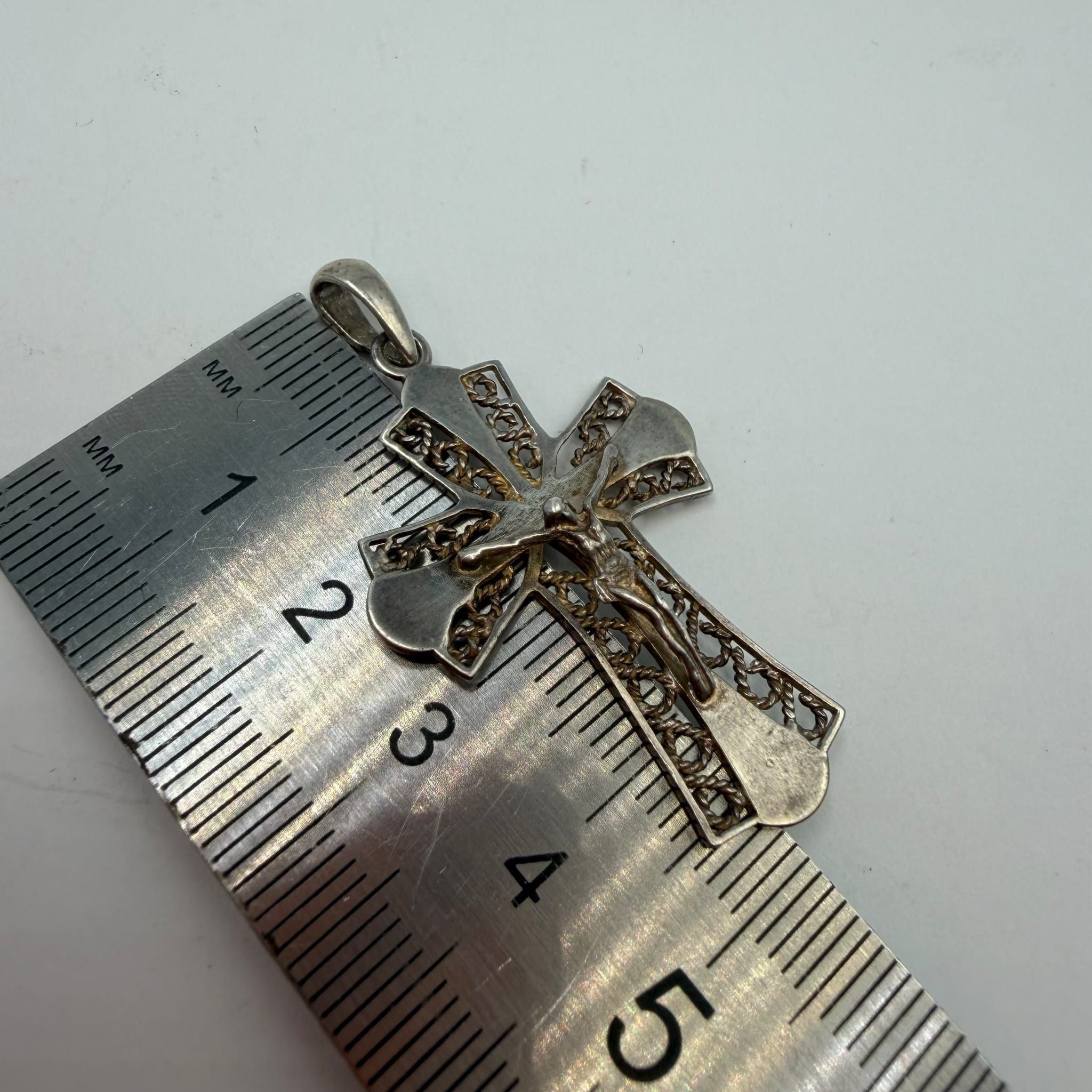 Vintage Vintage 925 Sterling Silver Orthodox Crucifix Cross Pendant Size ONE SIZE - 7 Thumbnail